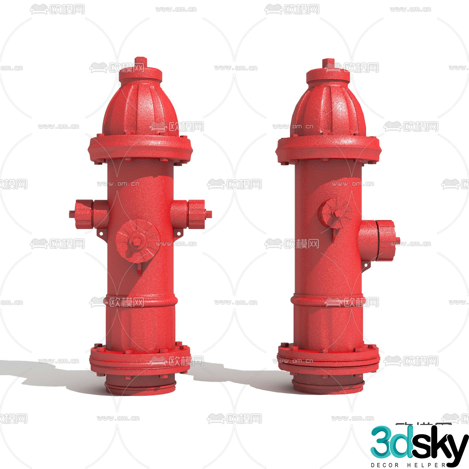 Modern fire hydrant 3d model