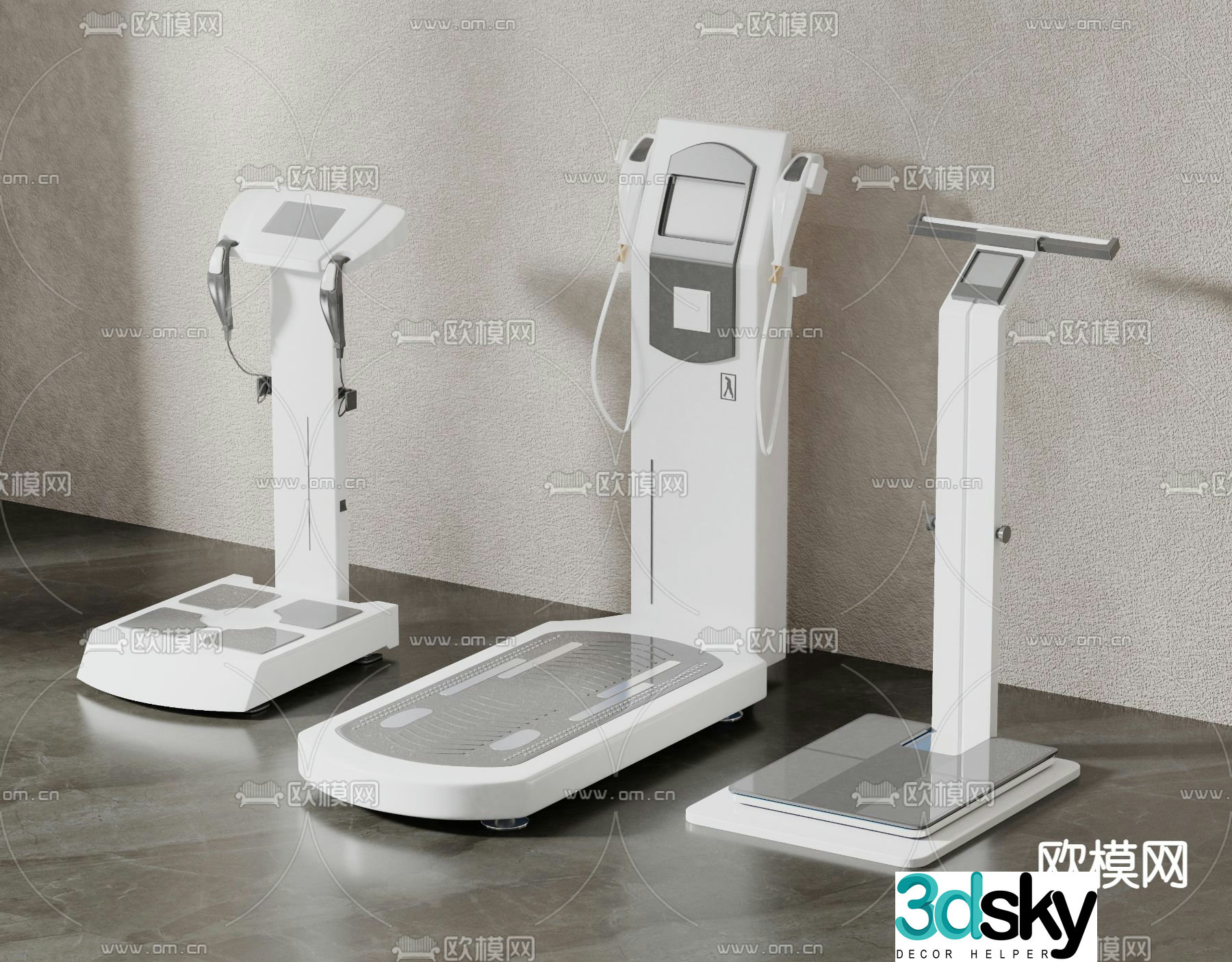 Modern body measuring instrument 3d model