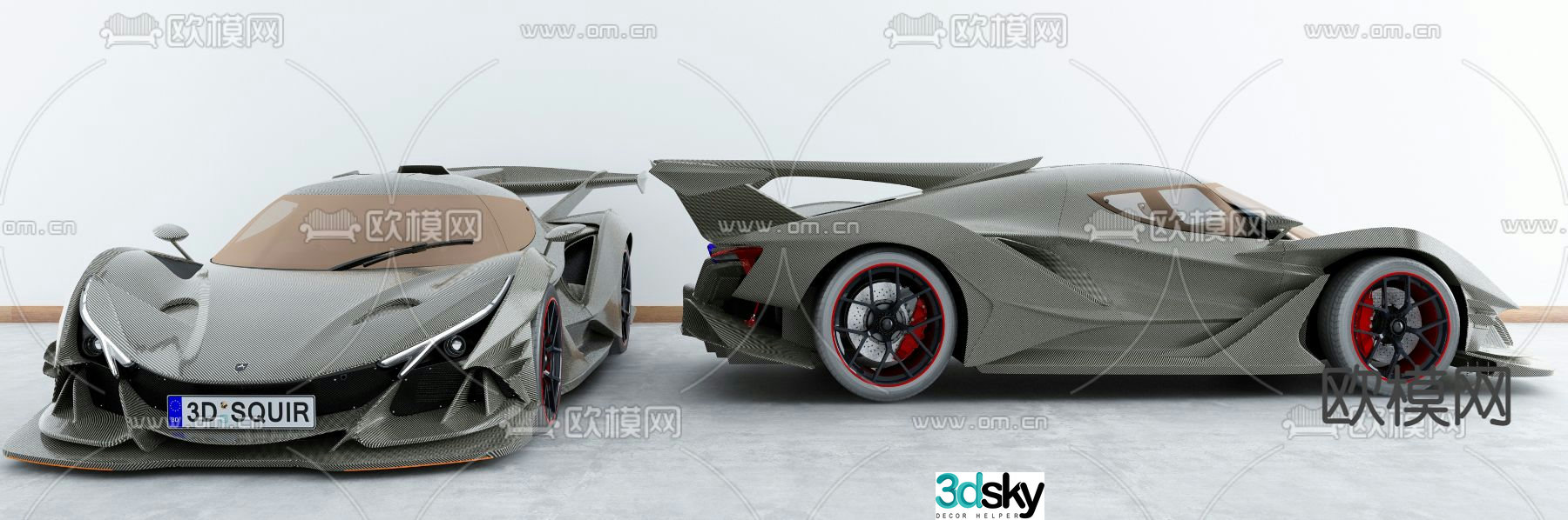 modern sports car 3d model