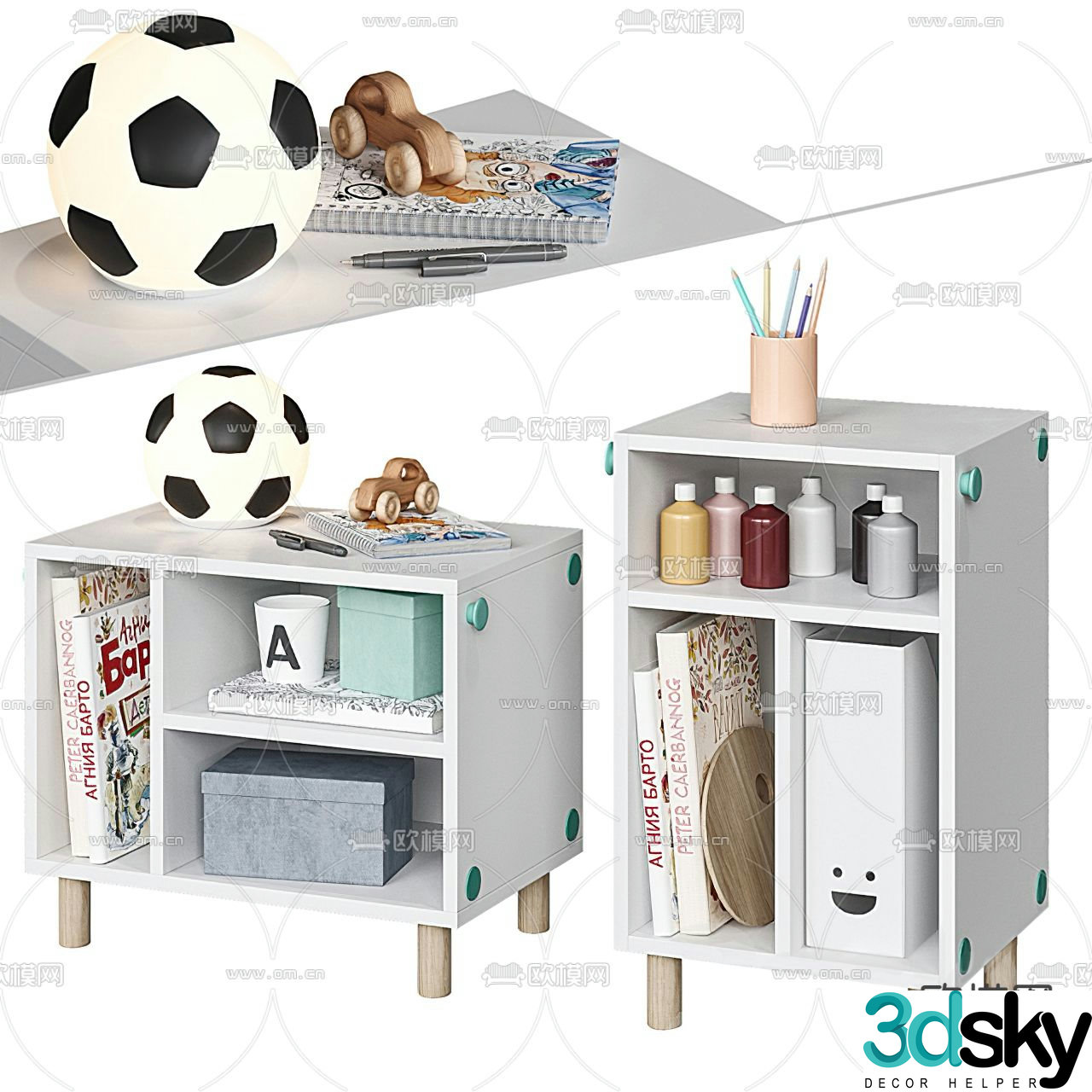 Modern children’s toy cabinet 3d model