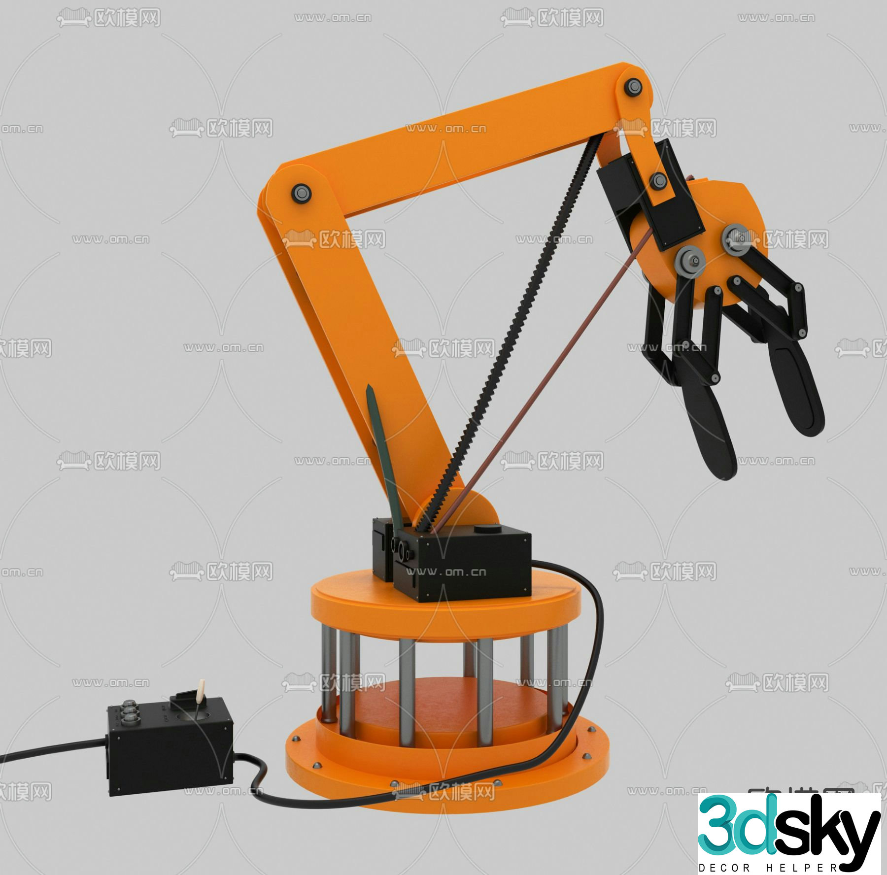 Modern intelligent handling robot arm 3D model