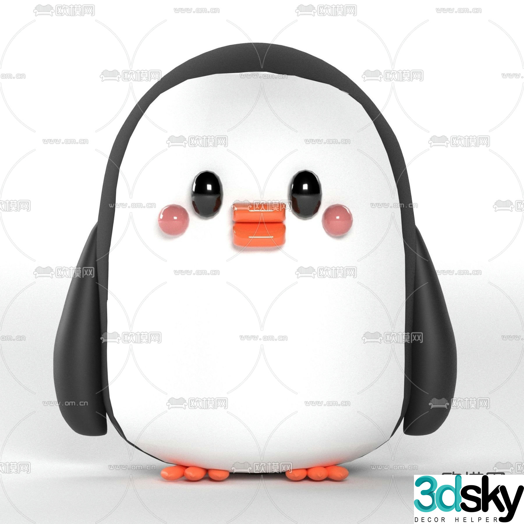 Modern penguin toy doll toy 3d model
