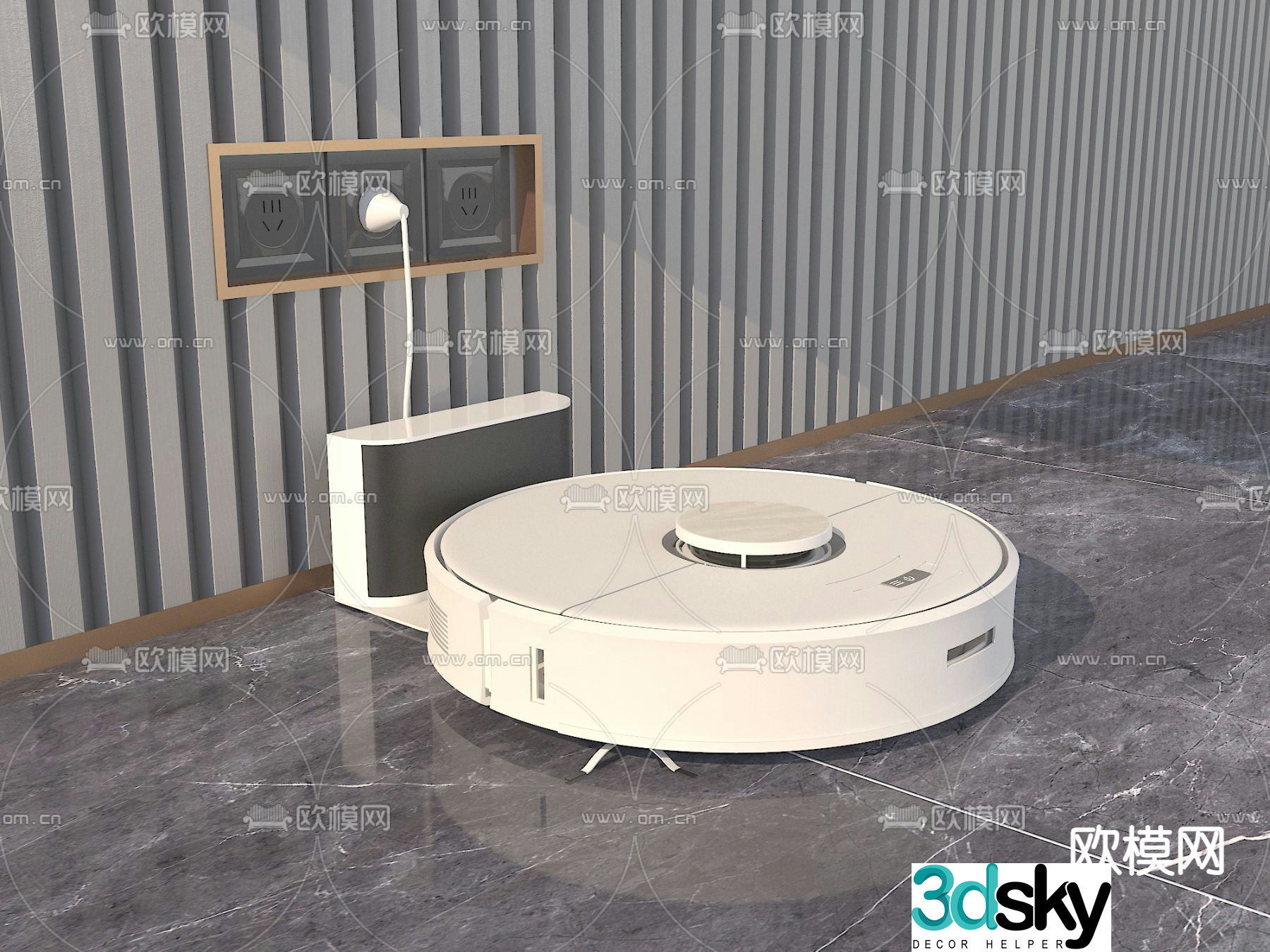 Intelligent sweeping robot 3D model