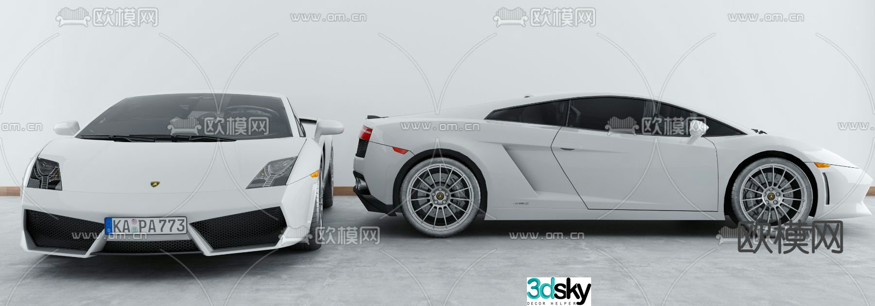 modern sports car 3d model