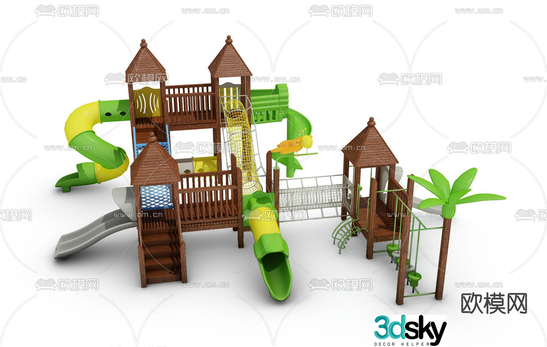 Modern children's slide ride 3d model