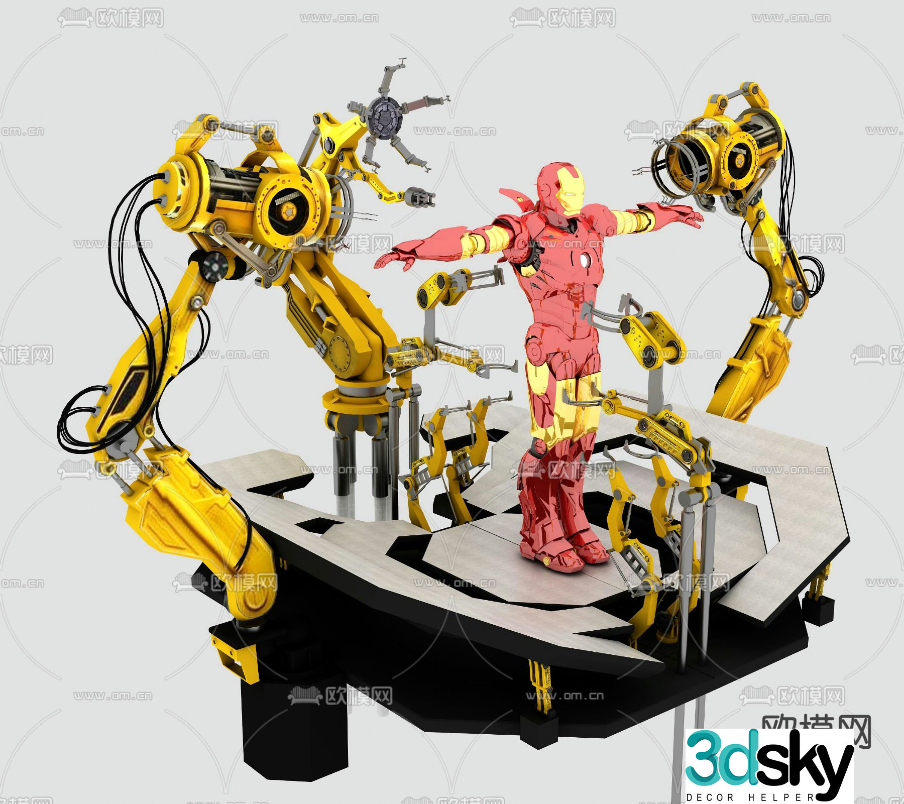 Modern Iron Man suit 3d model