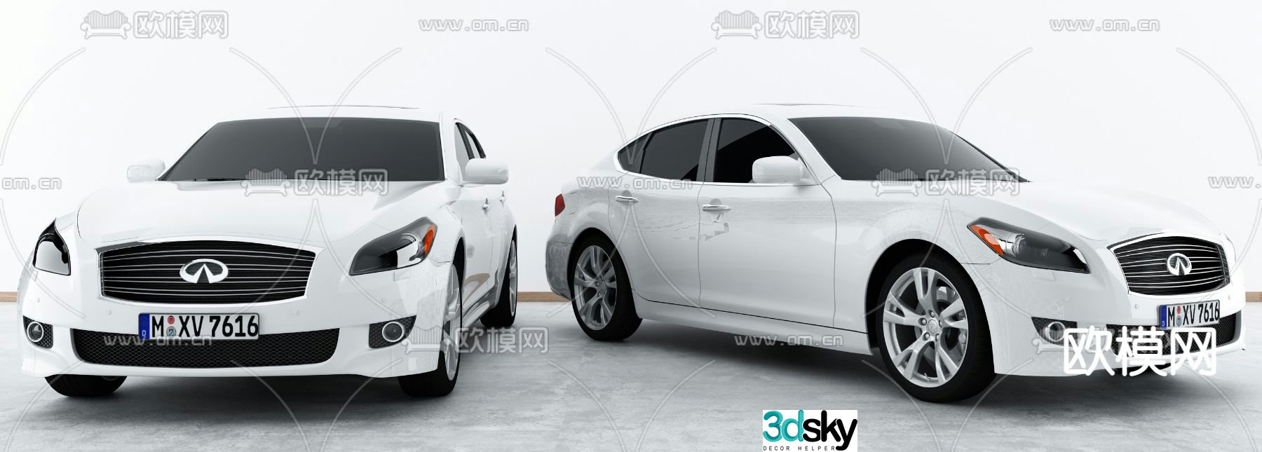 modern car 3d model
