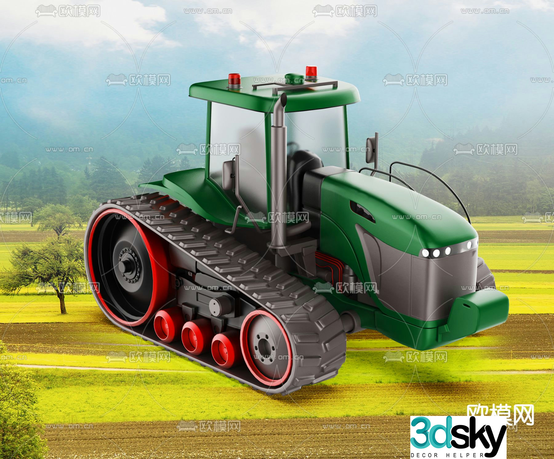 Modern farm special vehicle 3d model