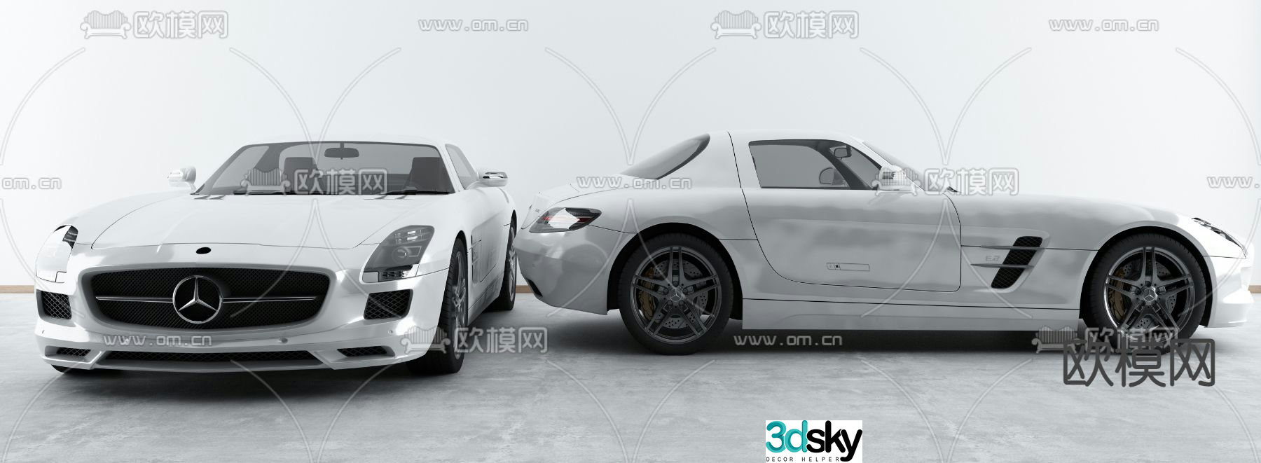 modern mercedes sports car 3d model