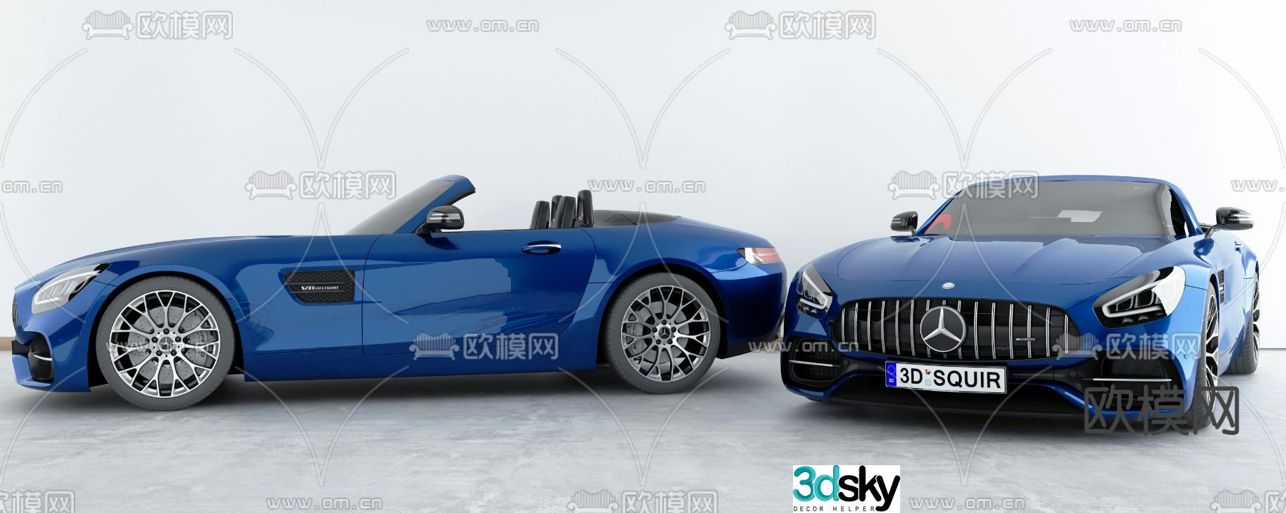 modern limited edition sports car 3d model