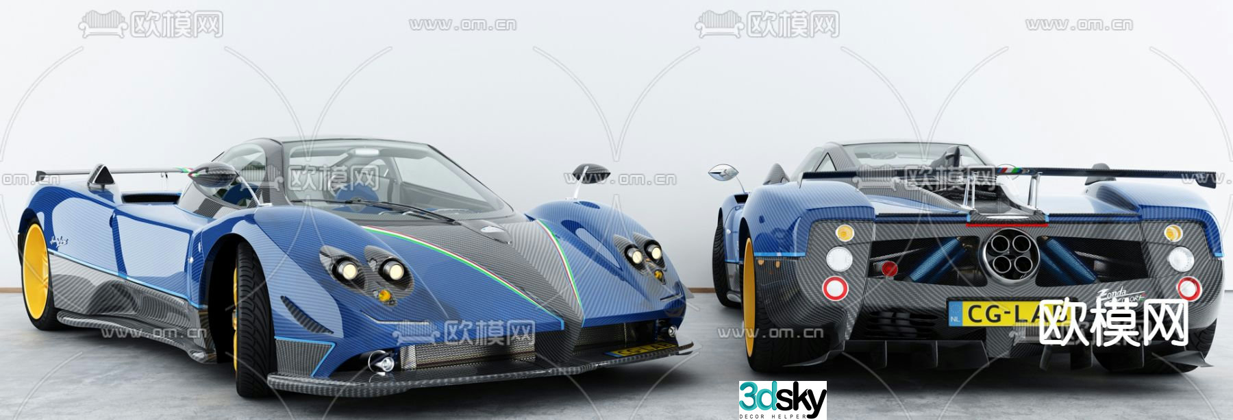 modern limited edition sports car 3d model