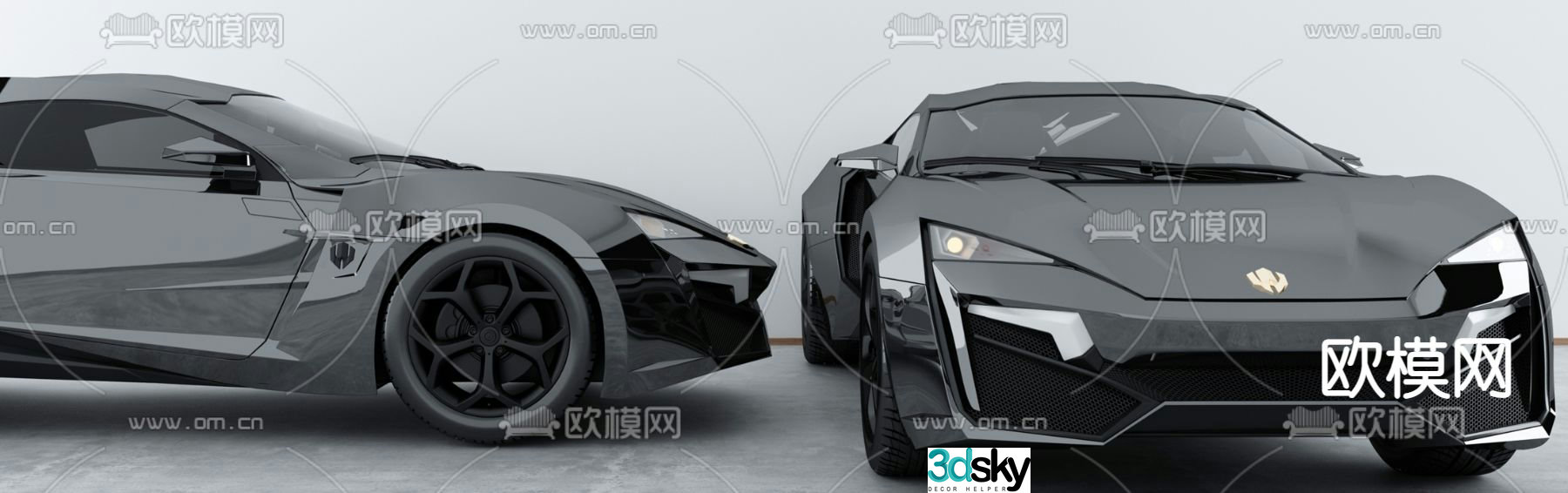 modern limited edition sports car 3d model
