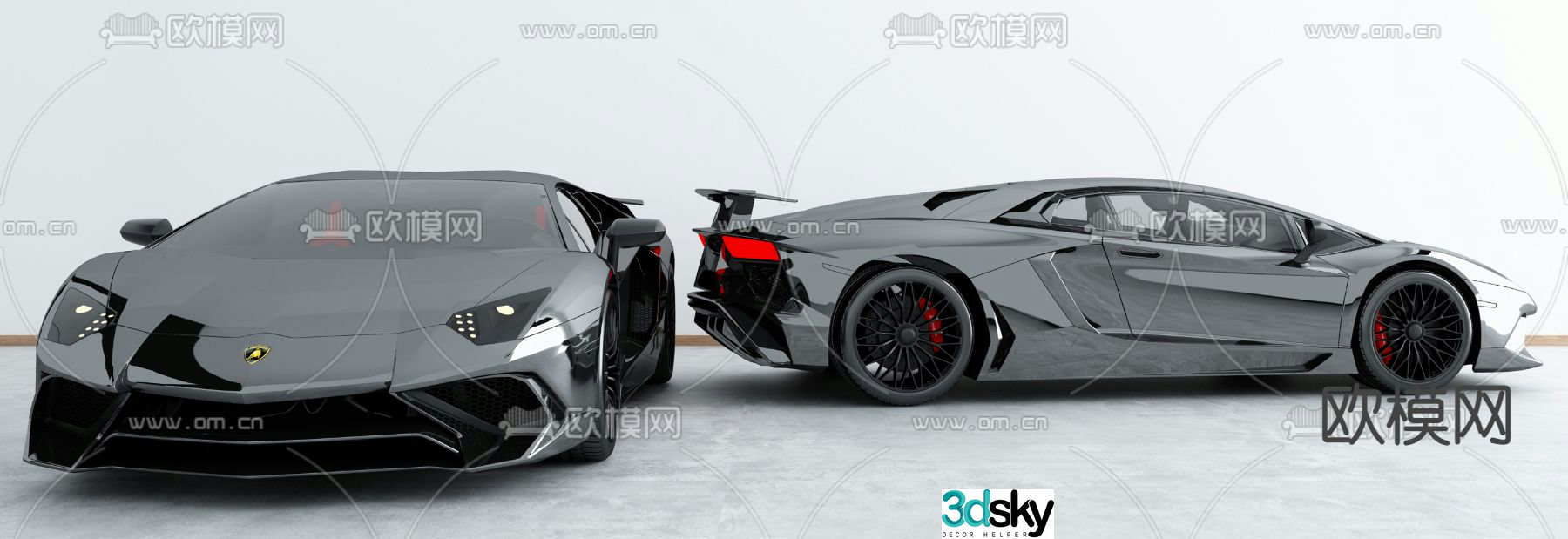 modern limited edition sports car 3d model