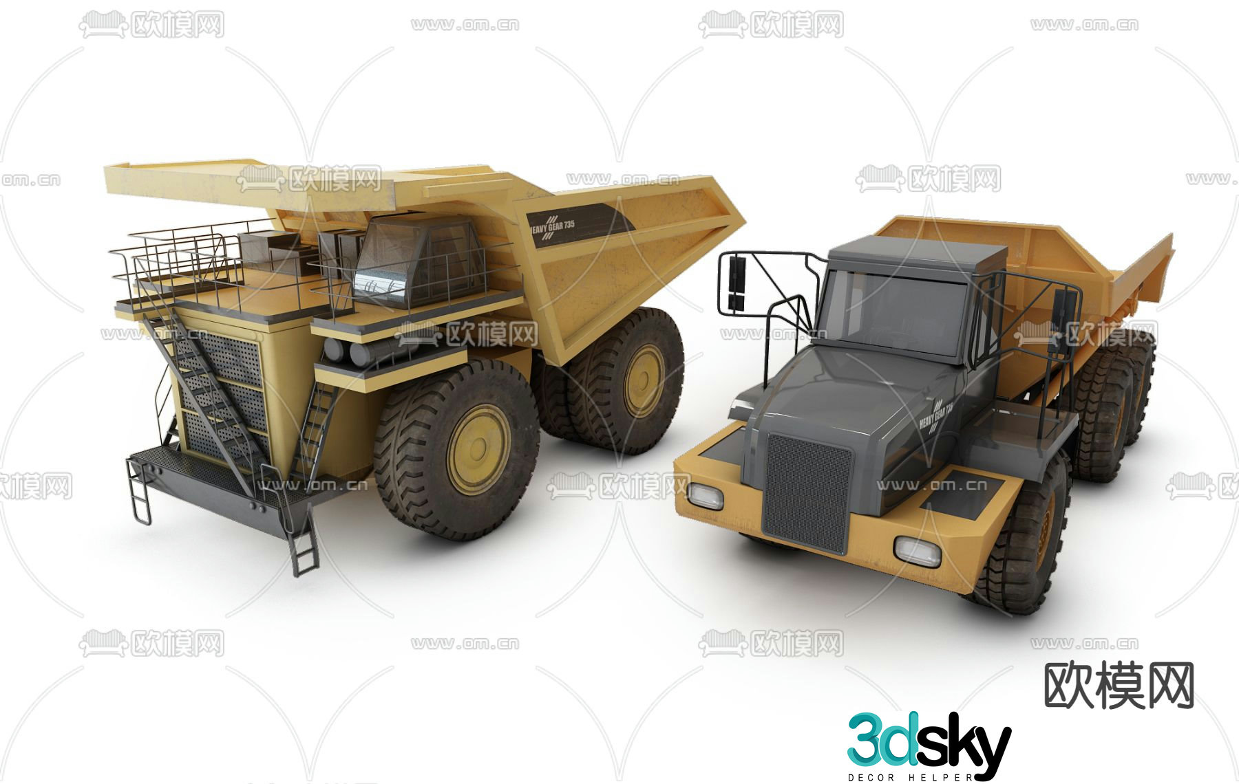 Modern industrial agricultural transport truck 3d model