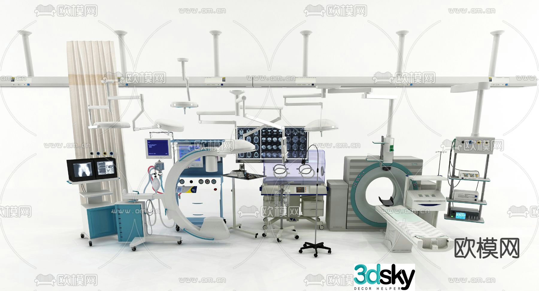 Modern medical equipment MRI 3d model