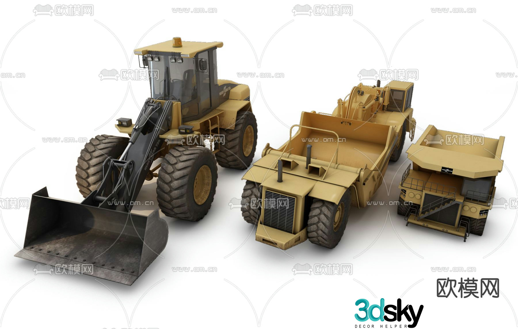 Modern industrial agricultural shovel transport truck 3d model