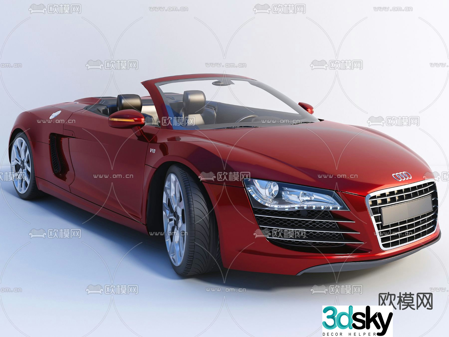 Modern Audi car roadster 3d model