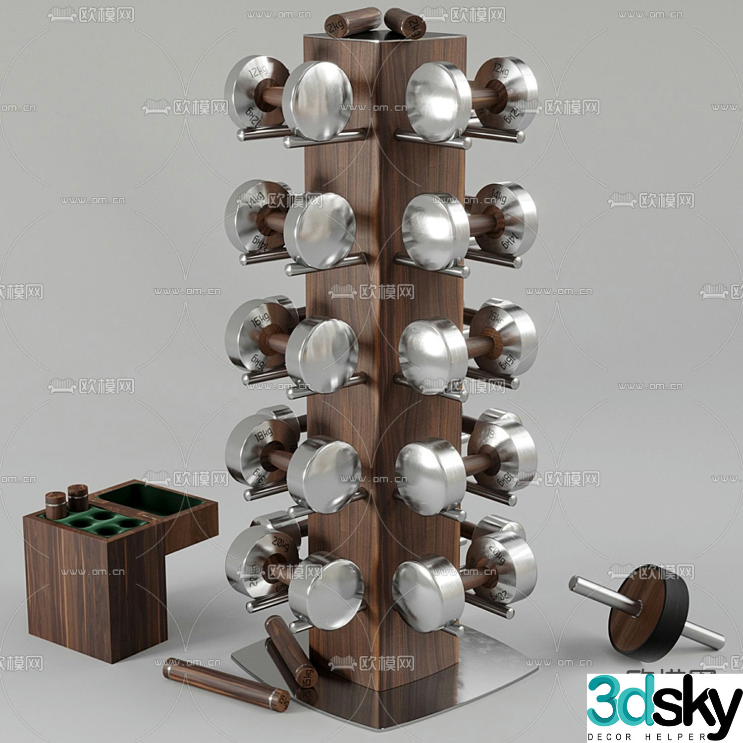 Modern gym equipment dumbbell combination model
