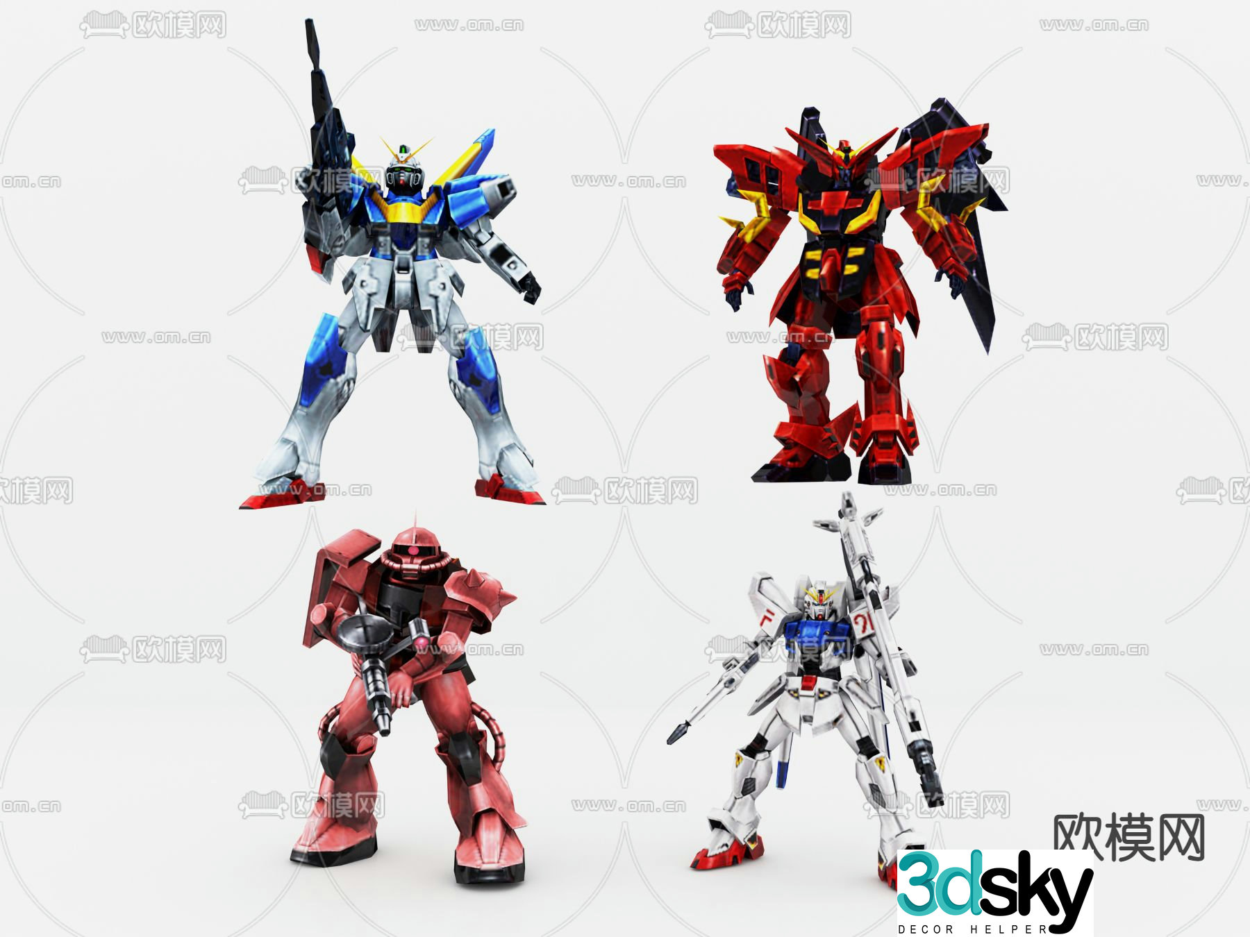 Modern Toy Gundam 3d model