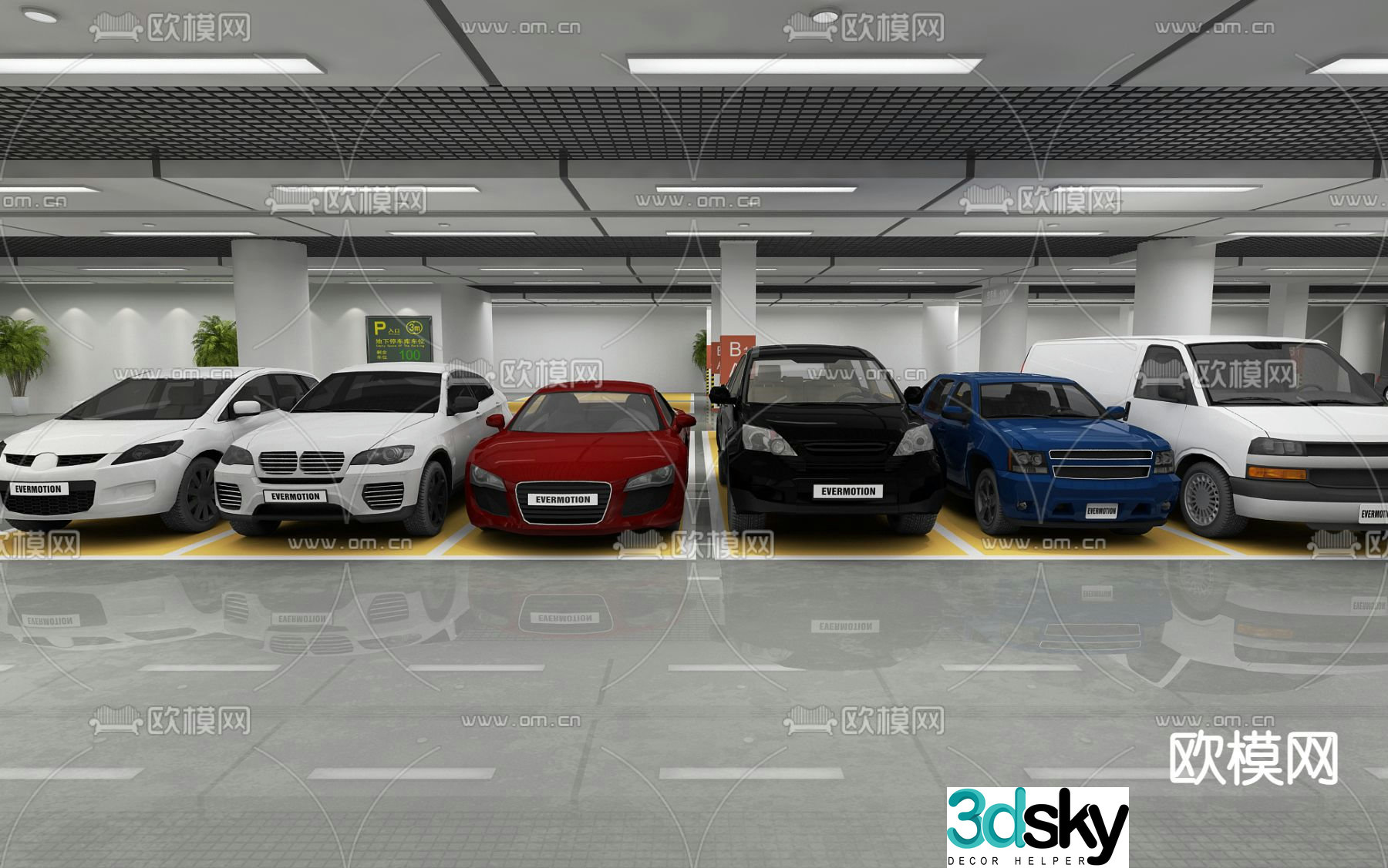 modern car 3d model