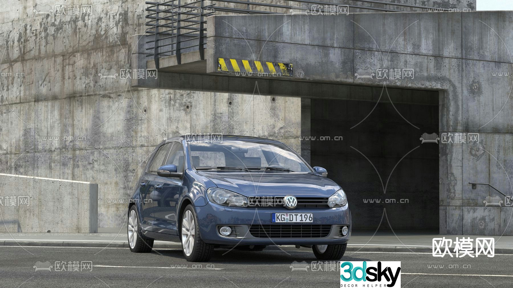 modern Volkswagen car 3d model