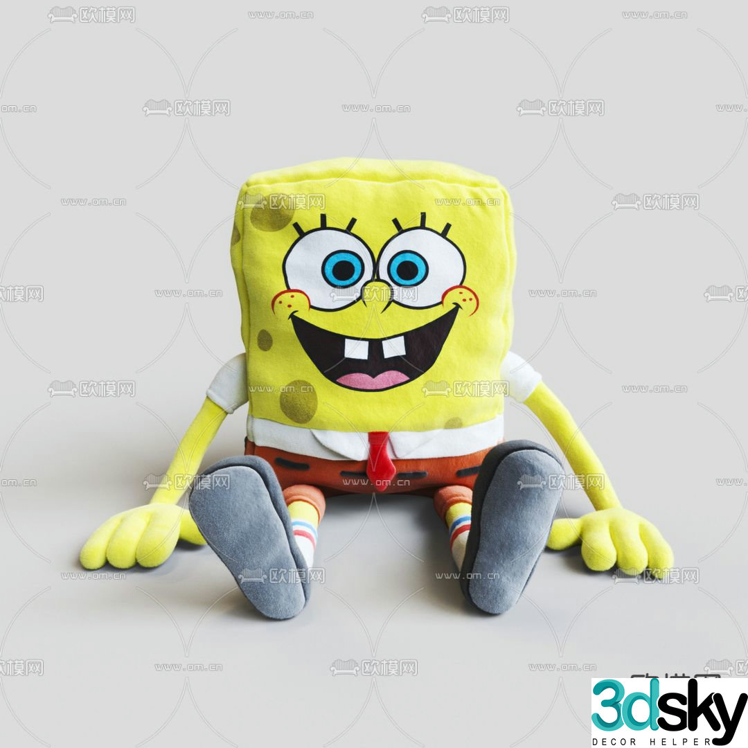 Modern doll spongebob 3d model