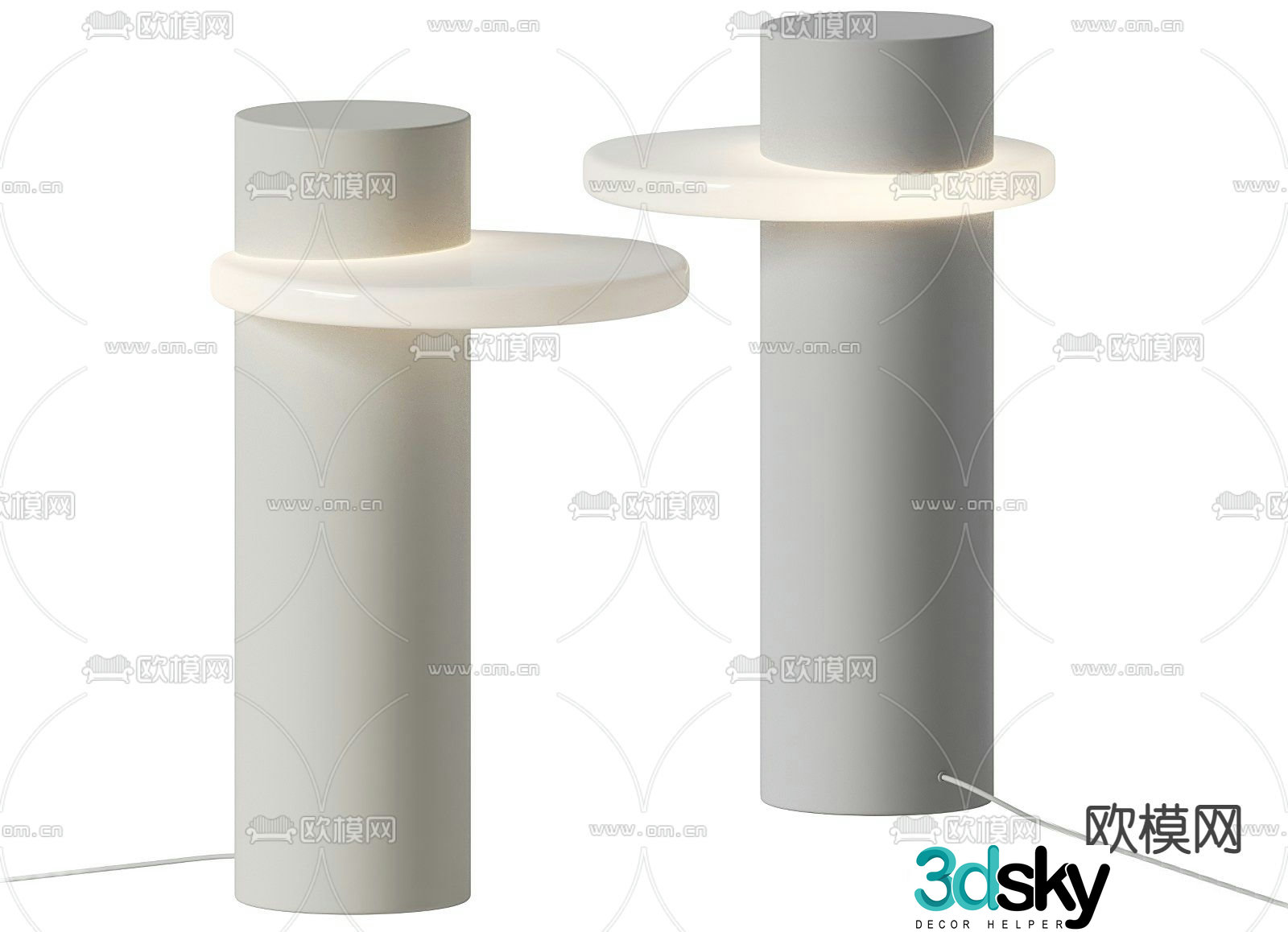 FLOS modern minimalist cylindrical floor lamp 3d model