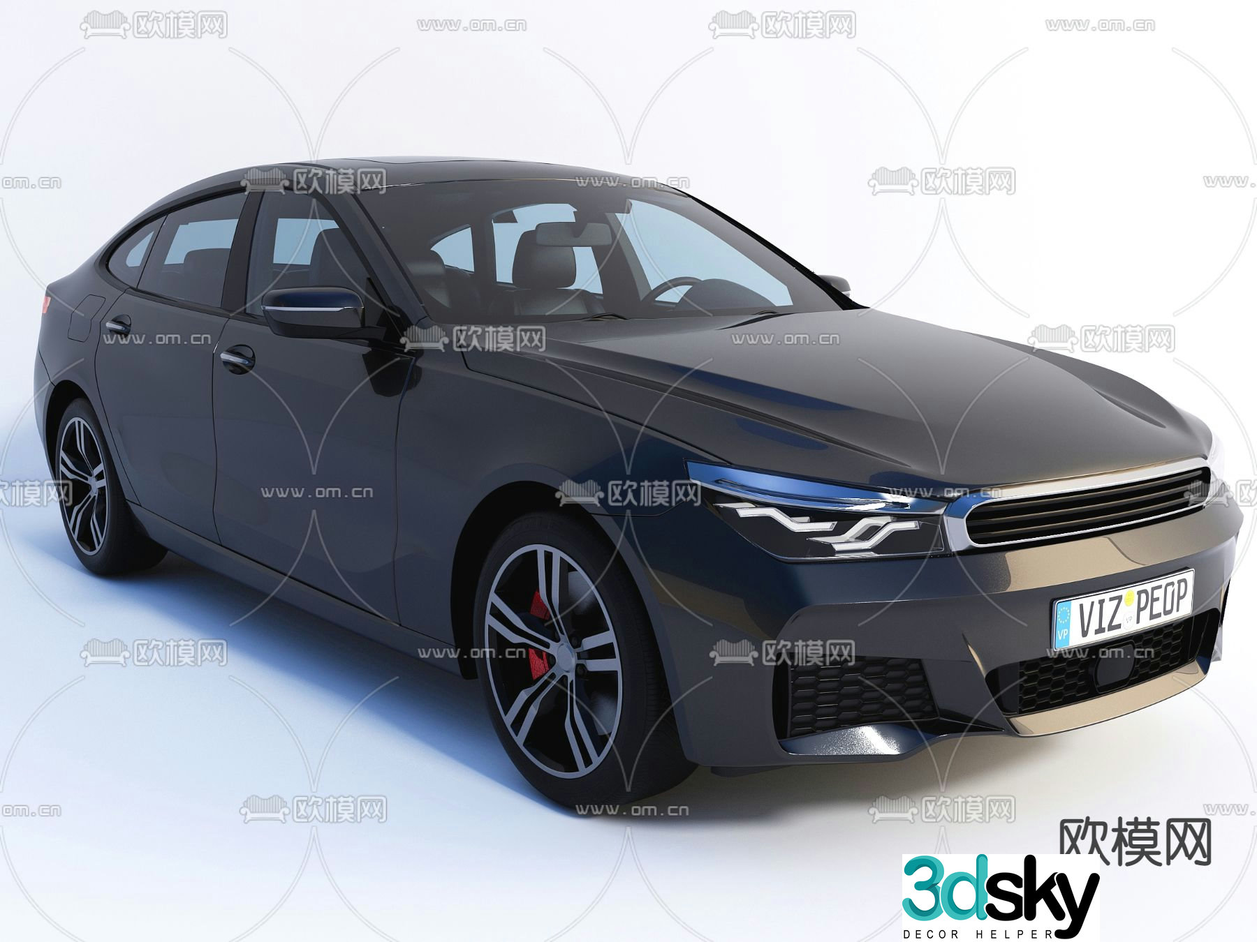 sedan car 3d model