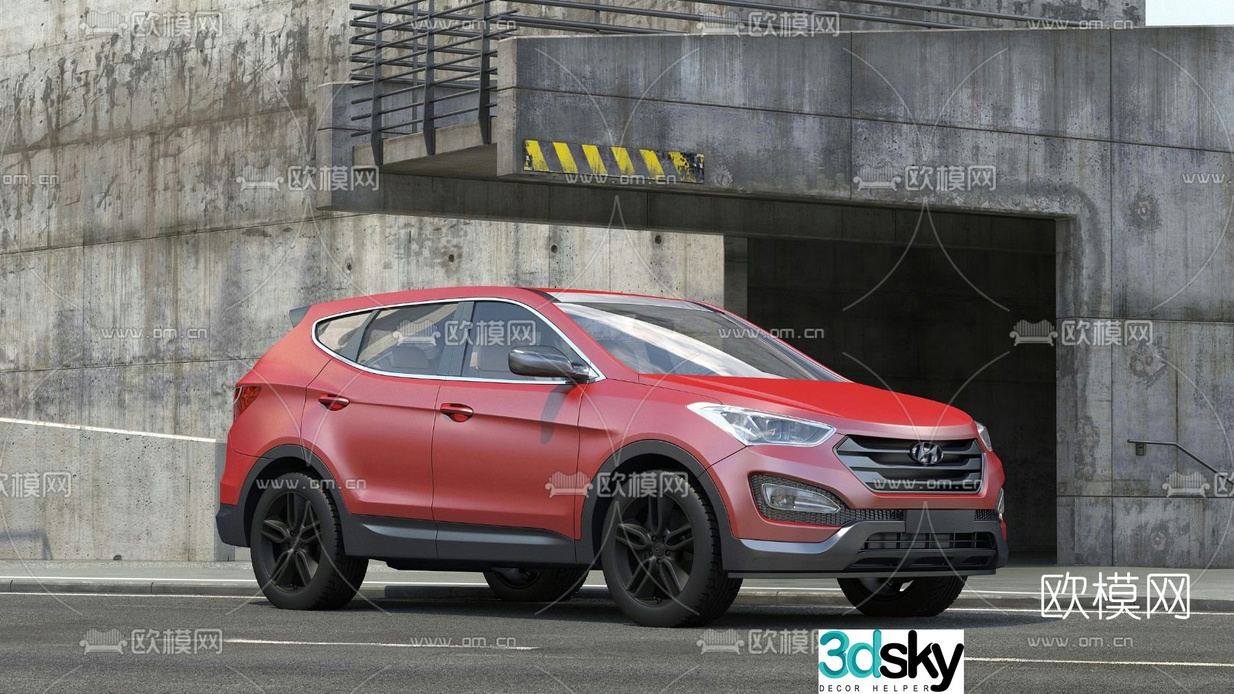 Modern SUV car 3d model