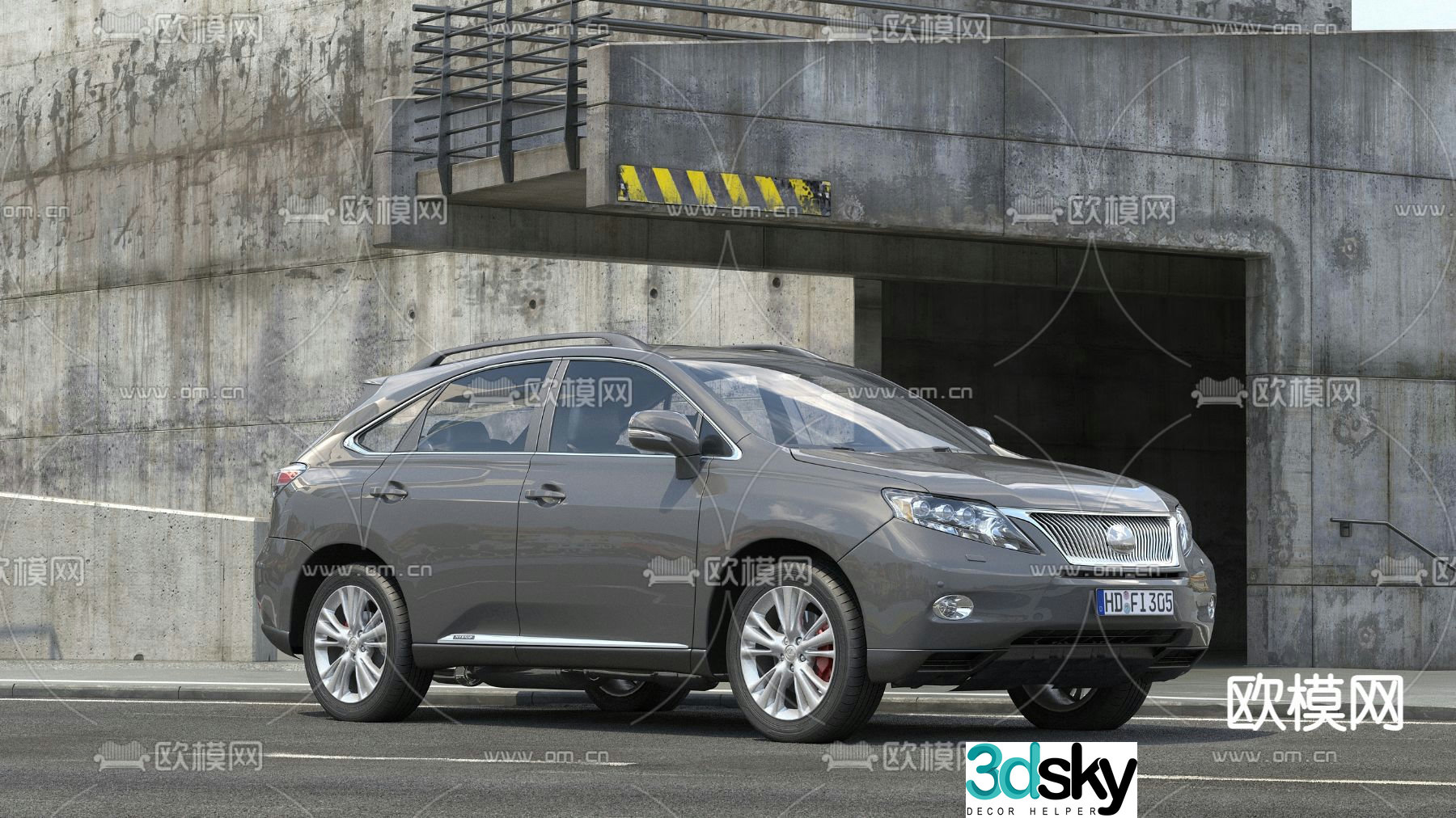 Lexus SUV car 3d model