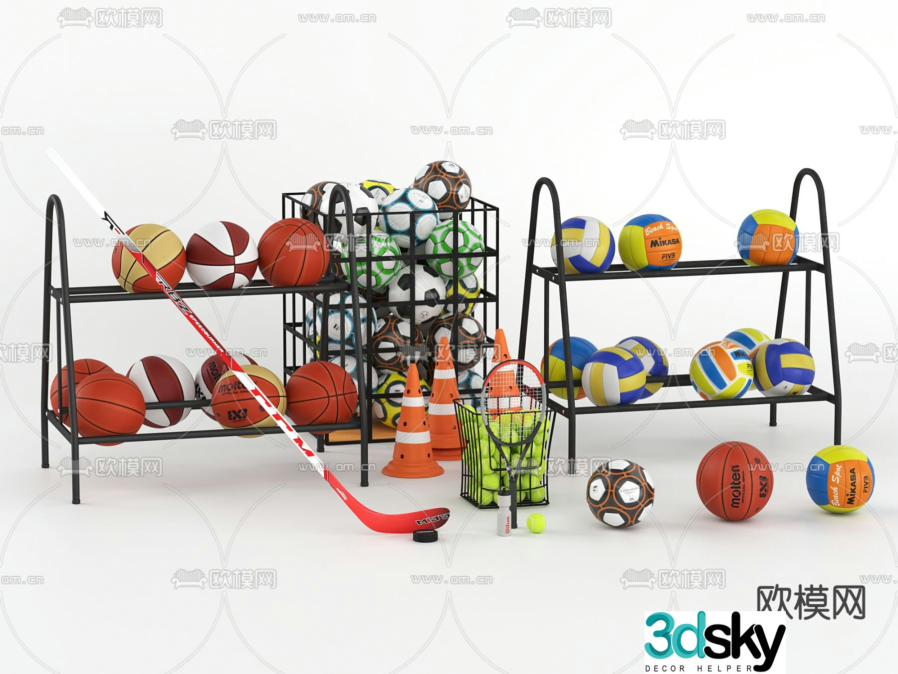 Modern ball sporting goods 3d model