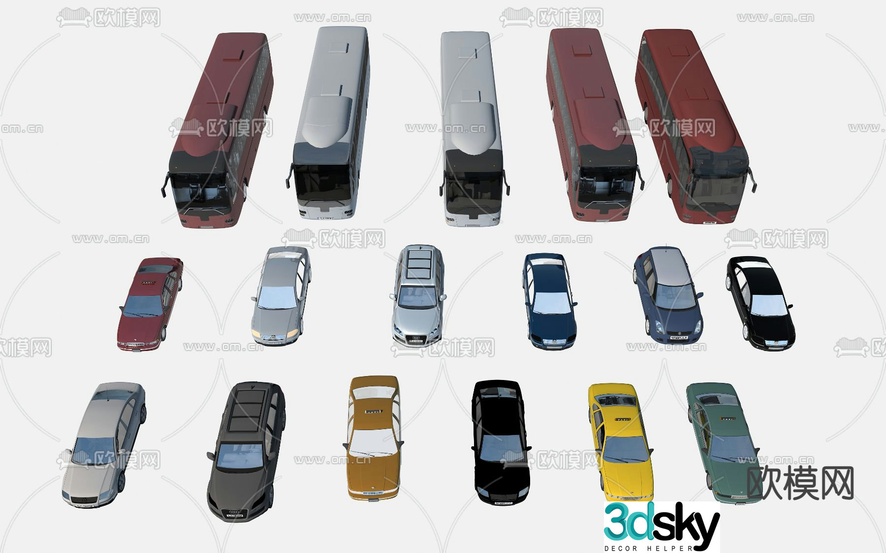 car bus 3d model