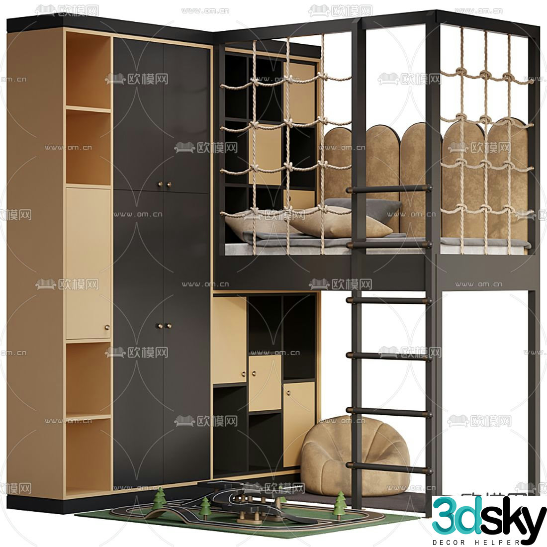 3D model of modern children’s play facilities