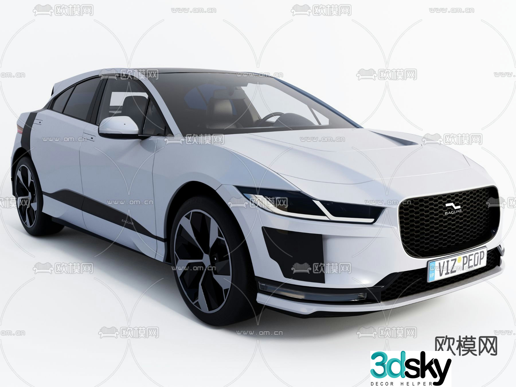 modern car 3d model