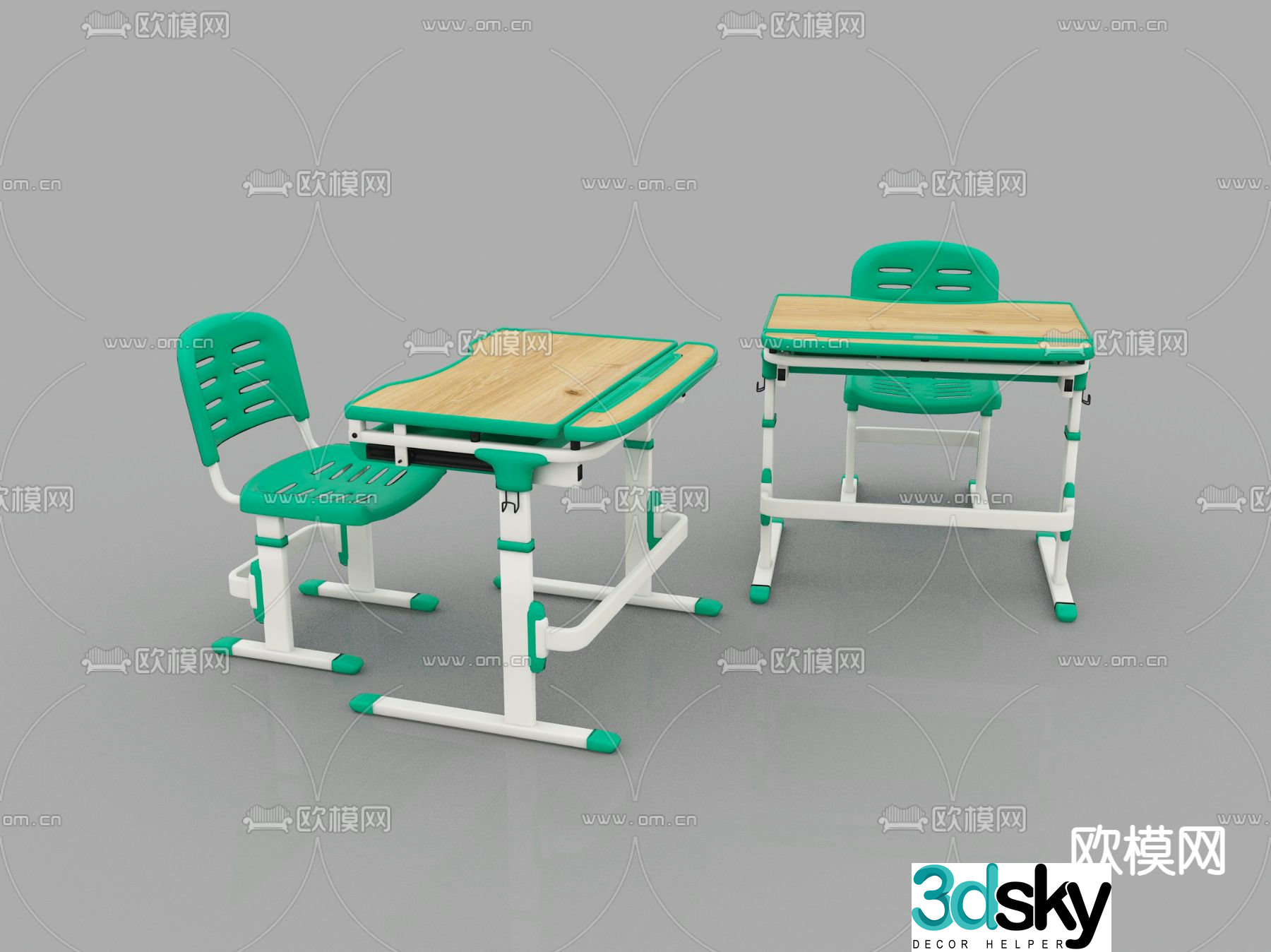 Modern children’s desk chair 3d model