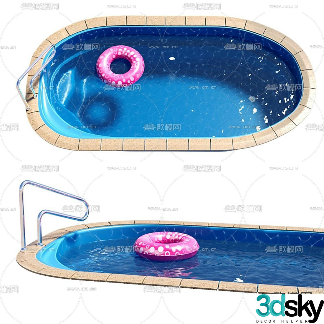 Modern children’s swimming pool 3d model