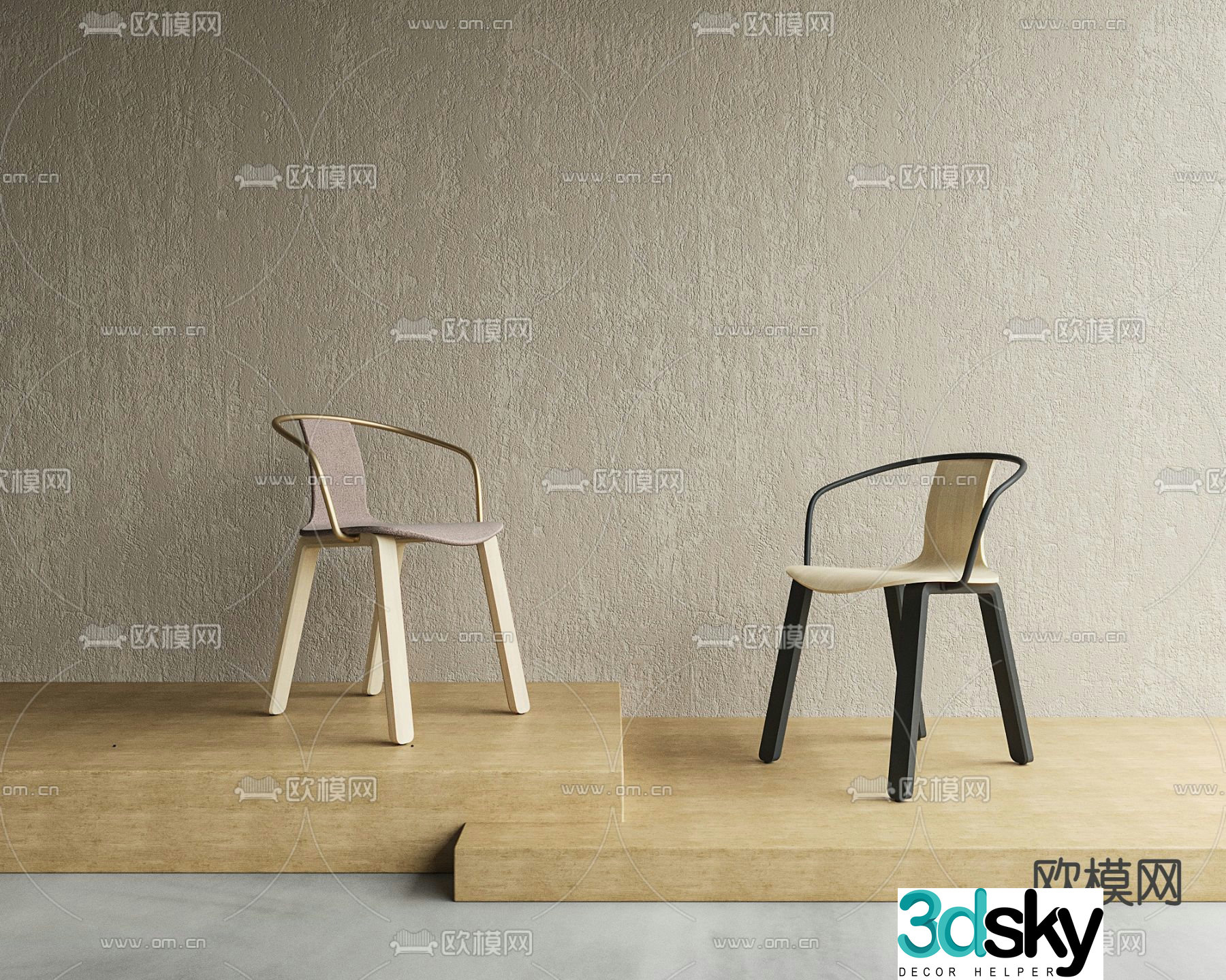 Poliform modern lounge chair 3d model