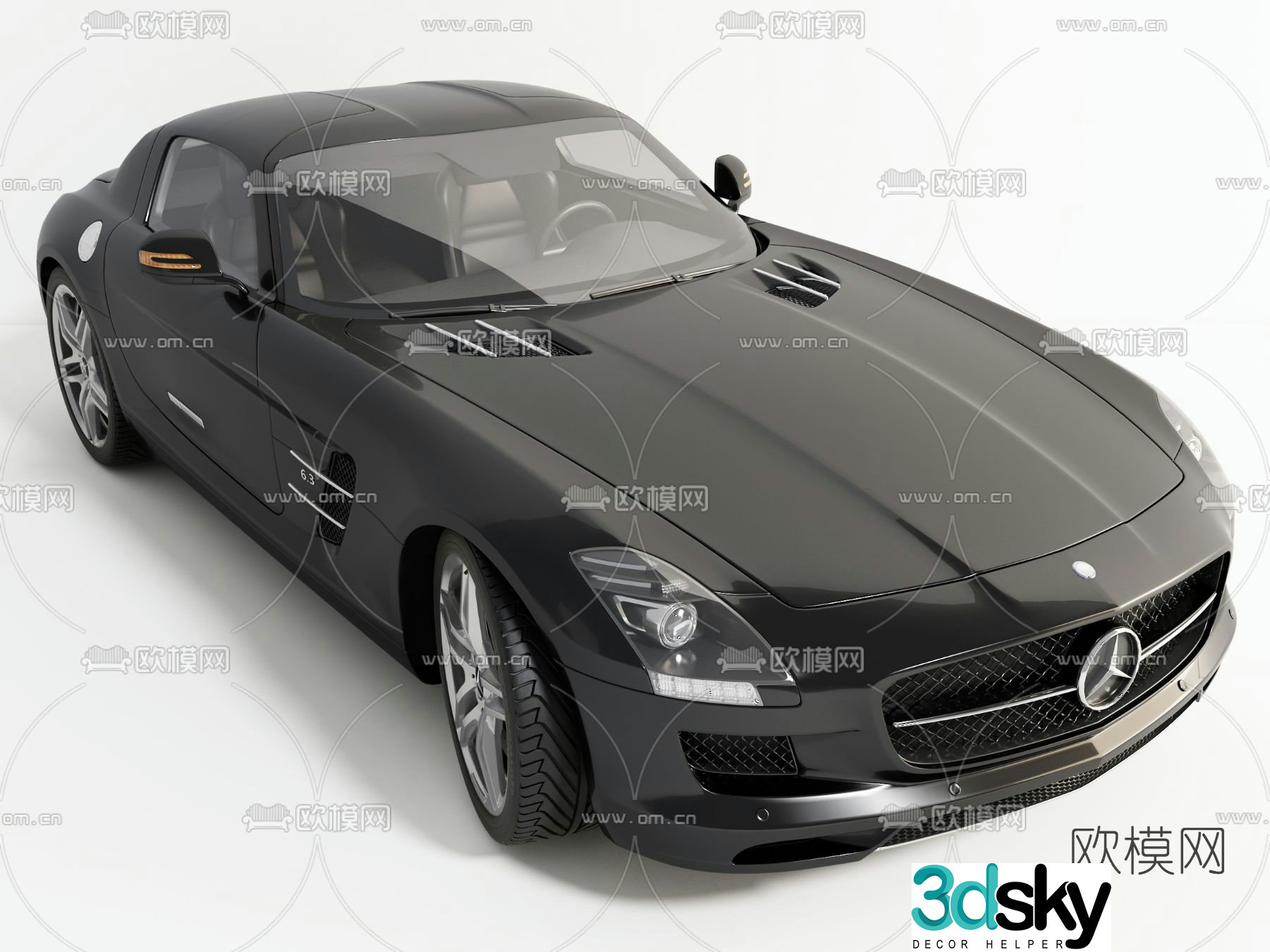 modern mercedes car 3d model