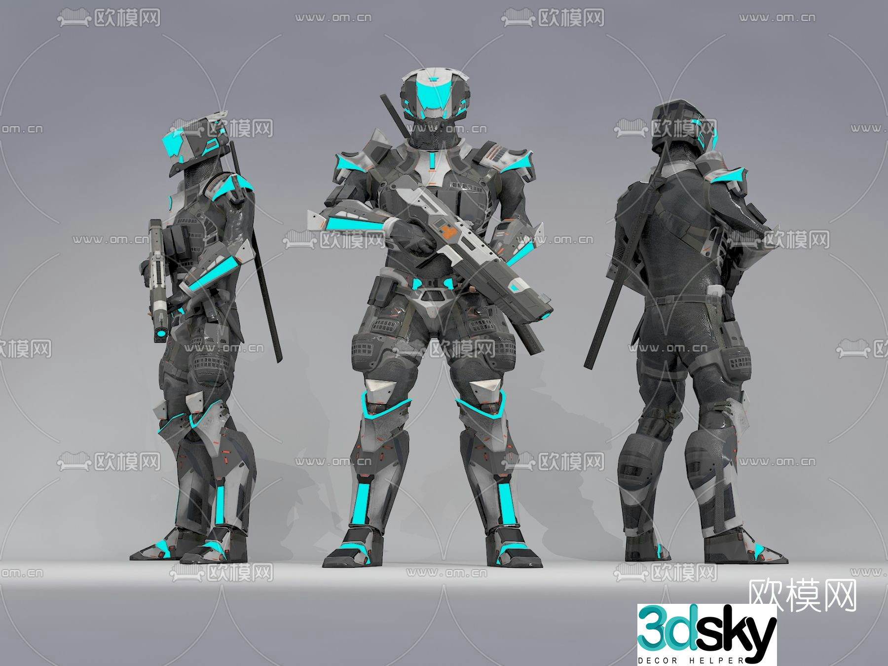 Modern robot 3d model