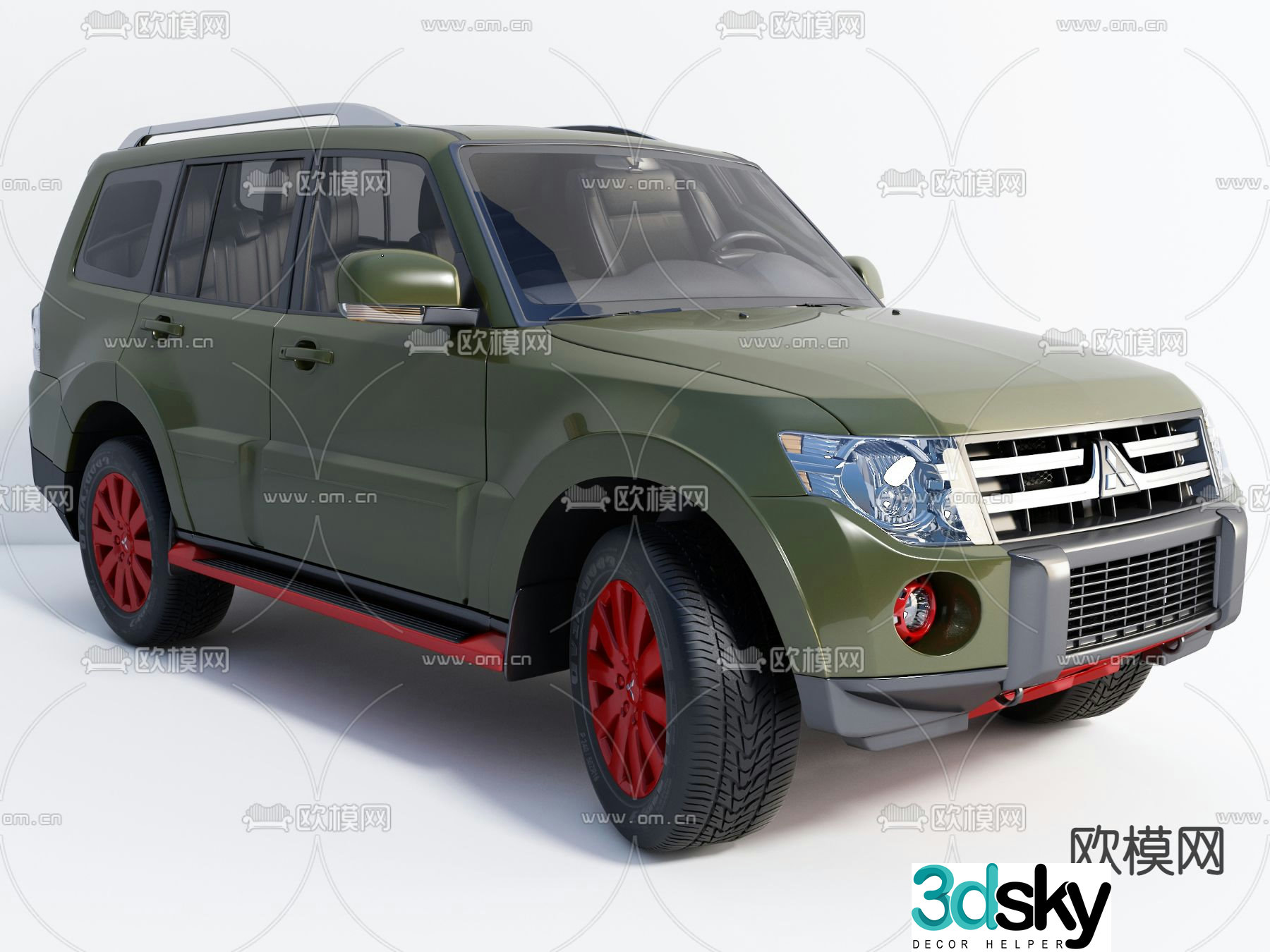Modern SUV car 3d model