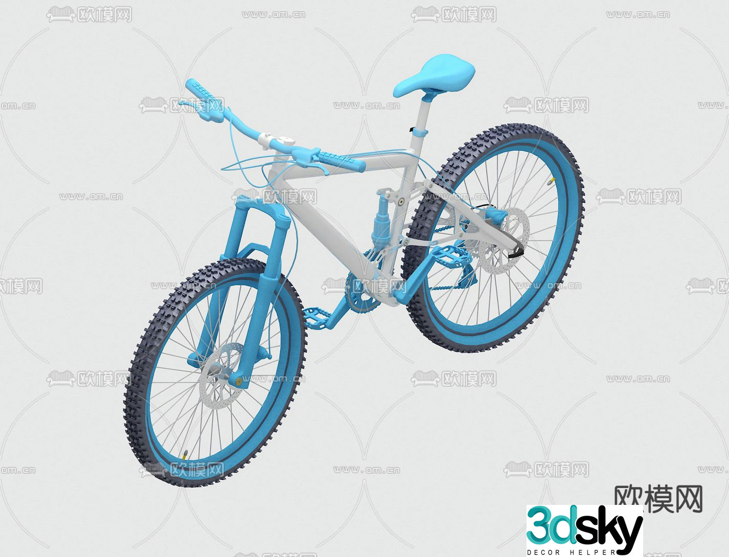 Modern teen mountain bike 3d model
