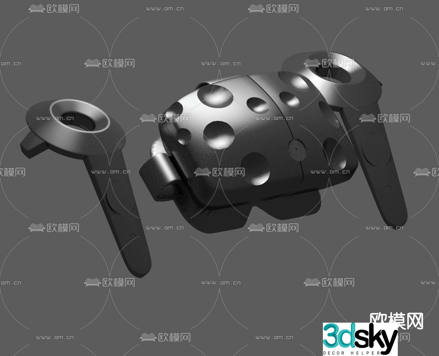 Modern VR glasses handle 3d model