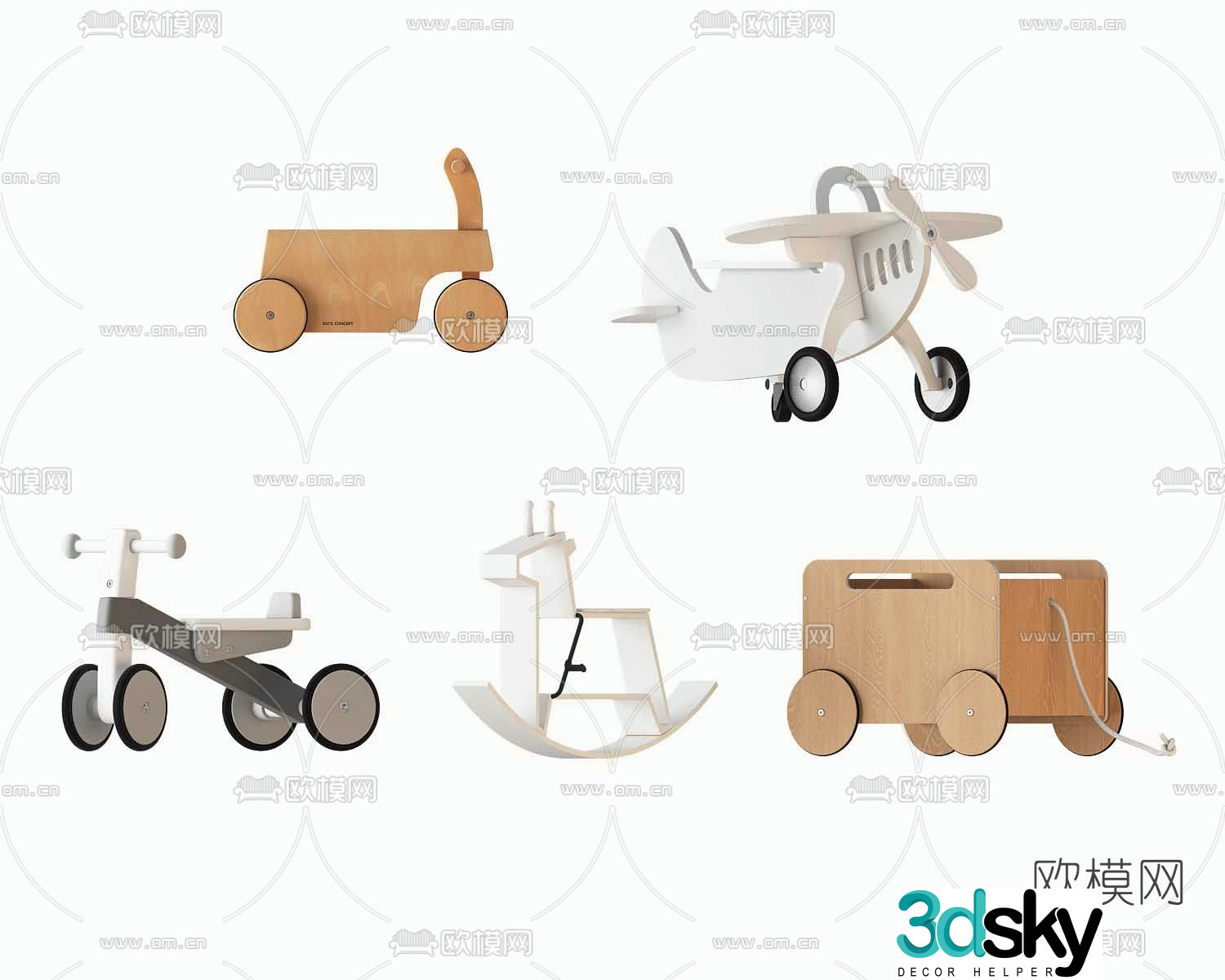 Modern children’s toy car 3d model
