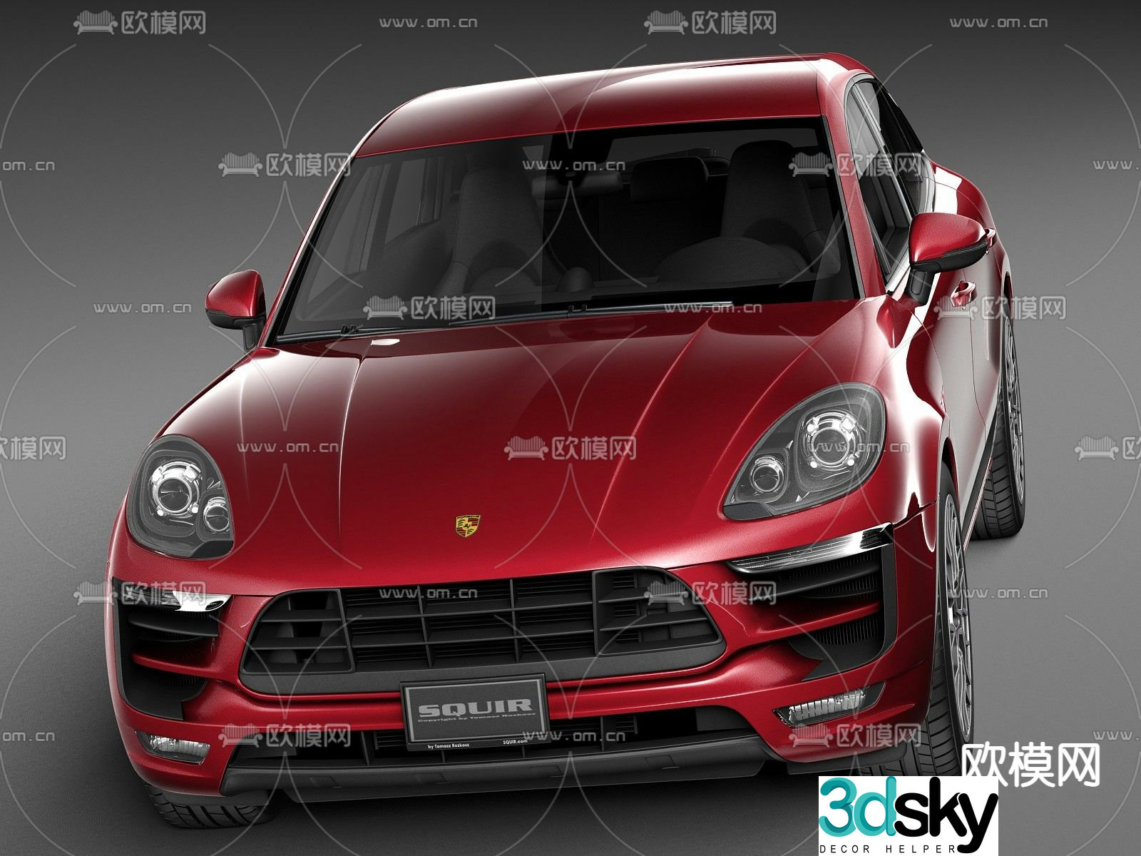 Modern Porsche Cayenne SUV 3d model