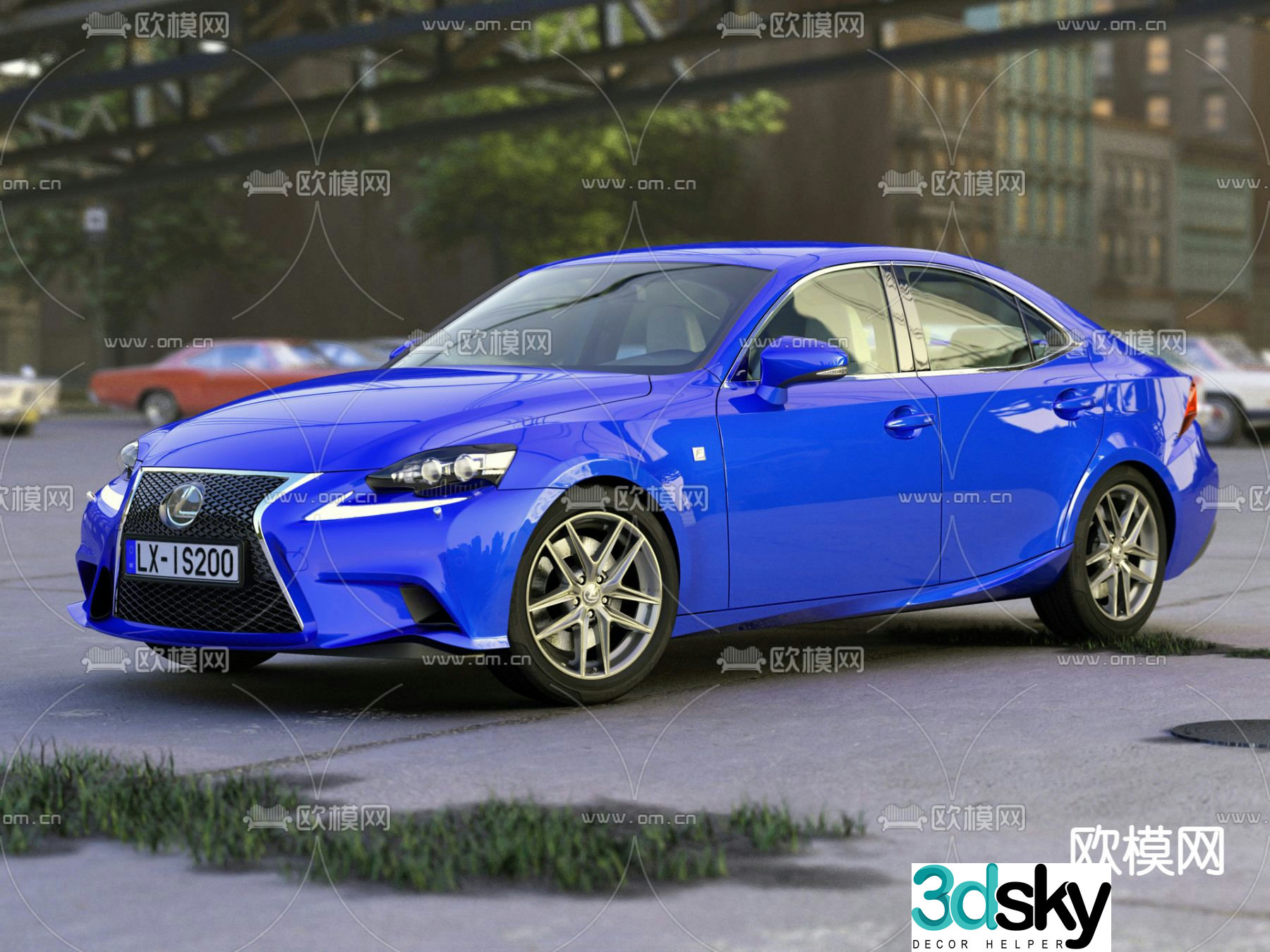 Modern Lexus luxury sedan 3d model