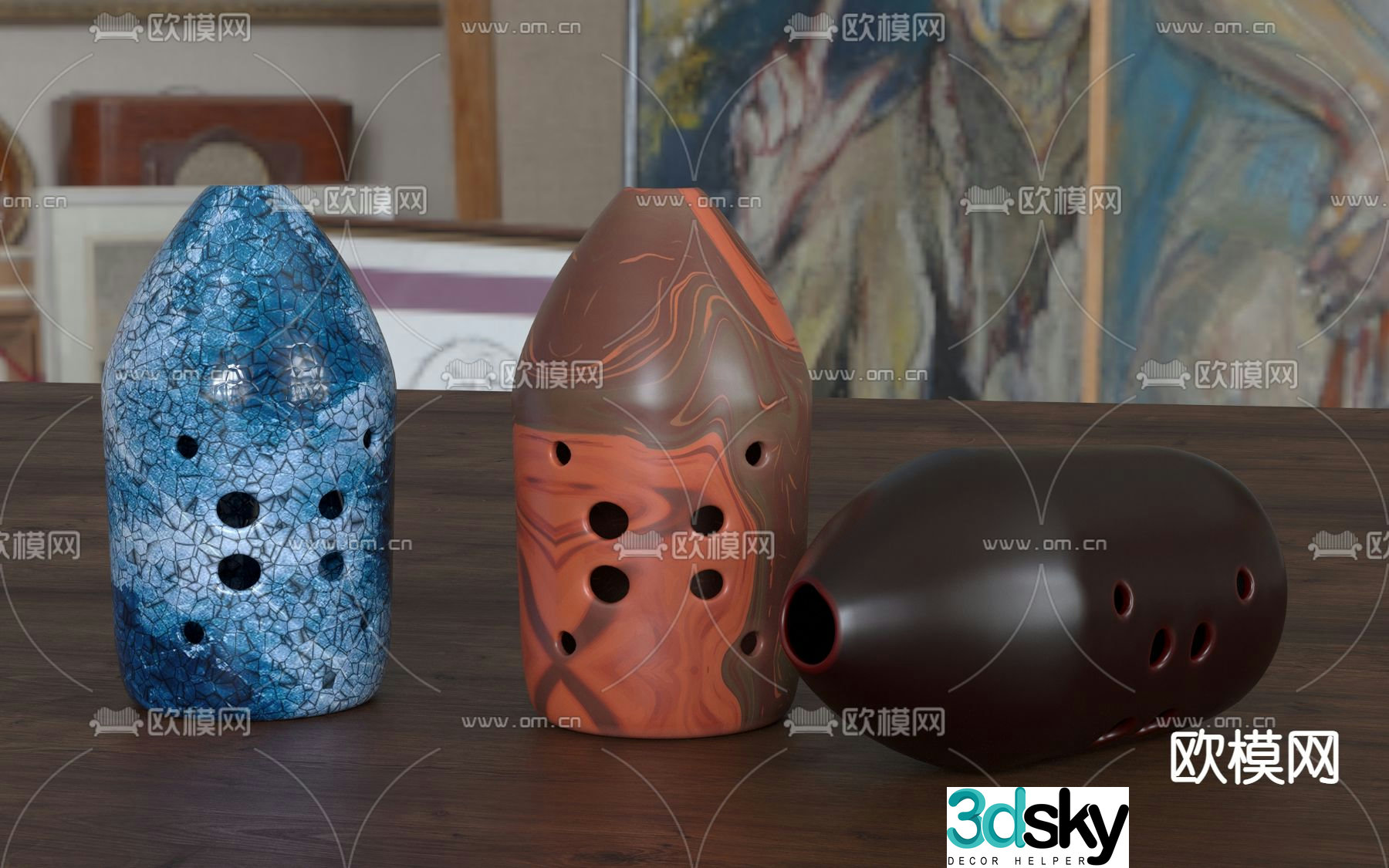 Chinese musical instrument xun 3d model