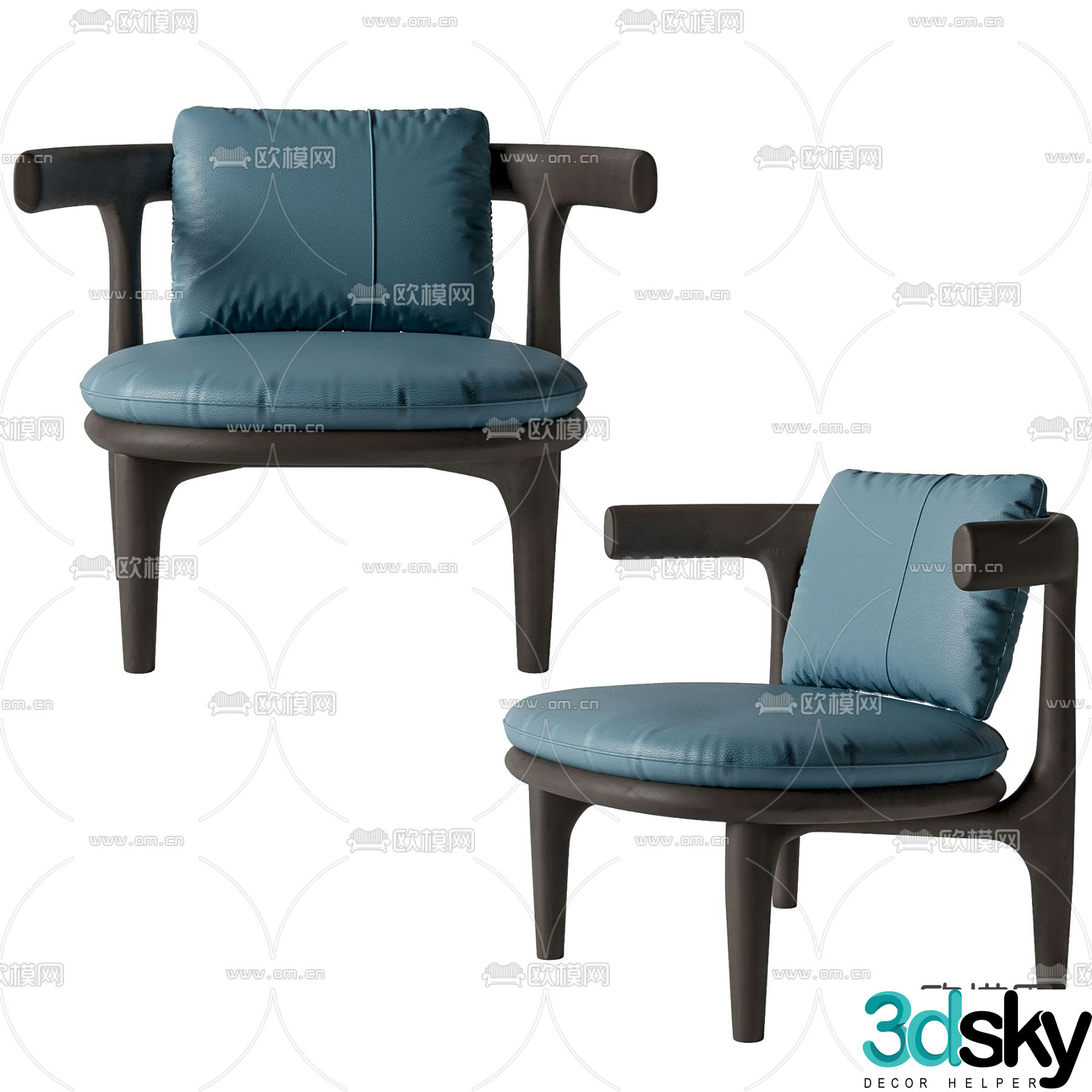 BAXTER lounge chair 3d model