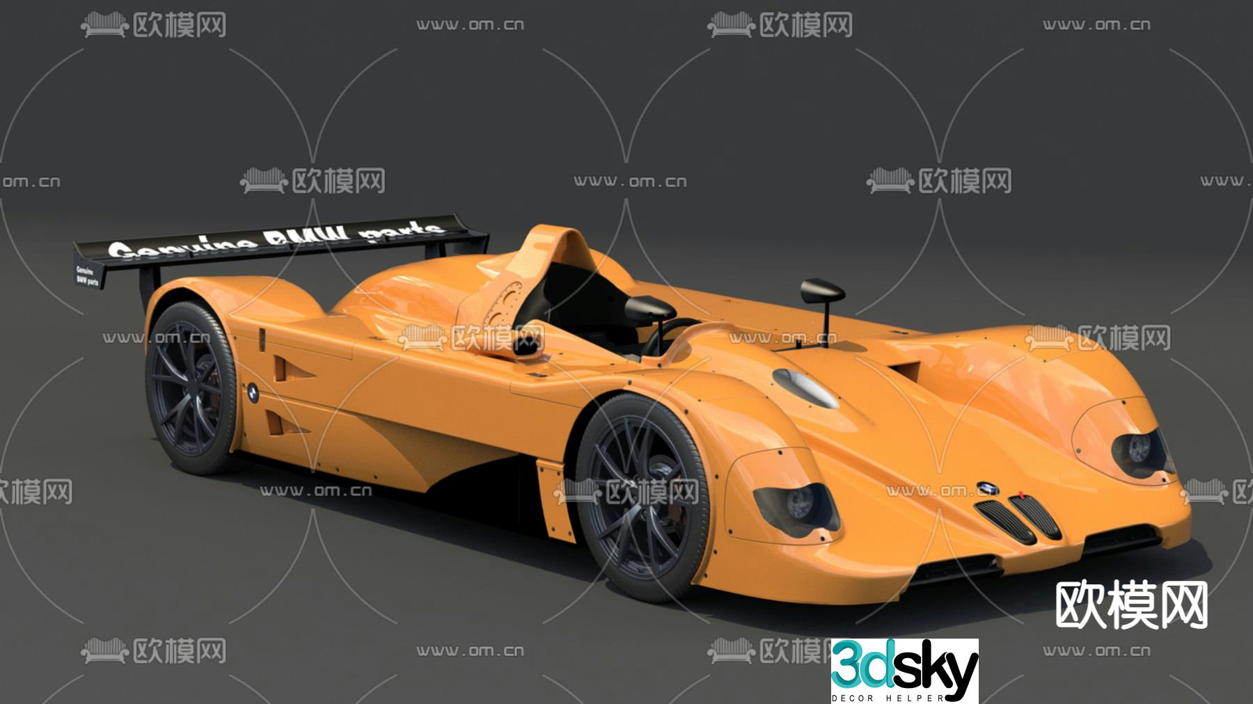 bmw racing car 3d model