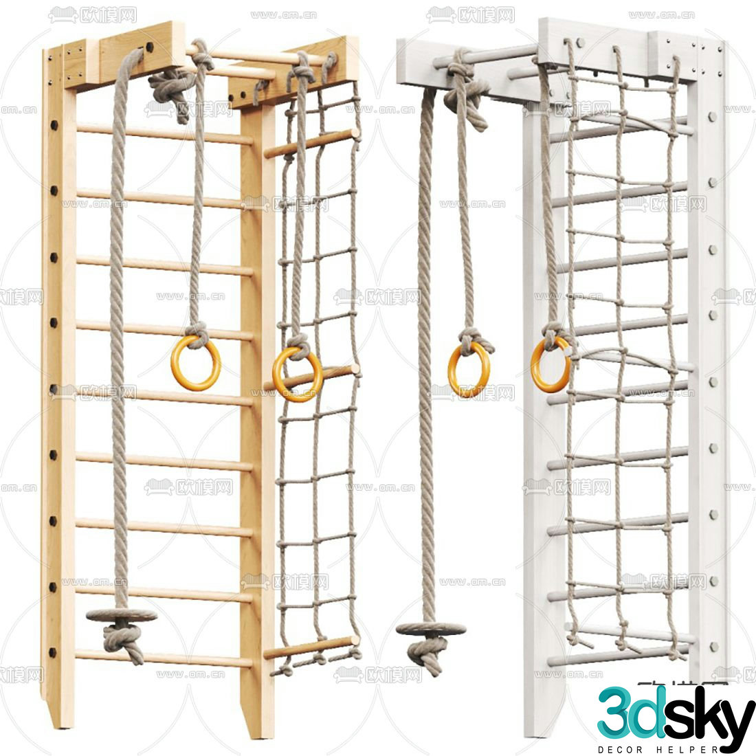 Modern children's climbing ladder amusement equipment 3d model