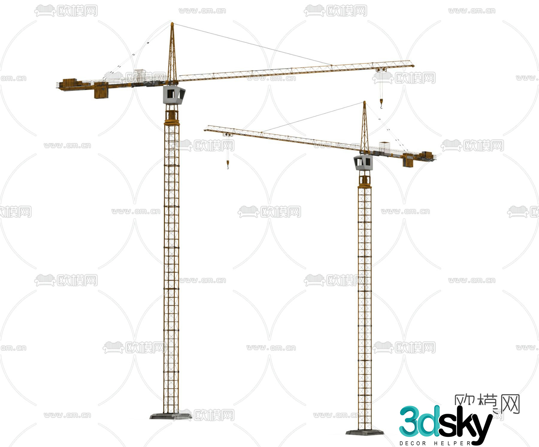 Modern pendant tower 3d model